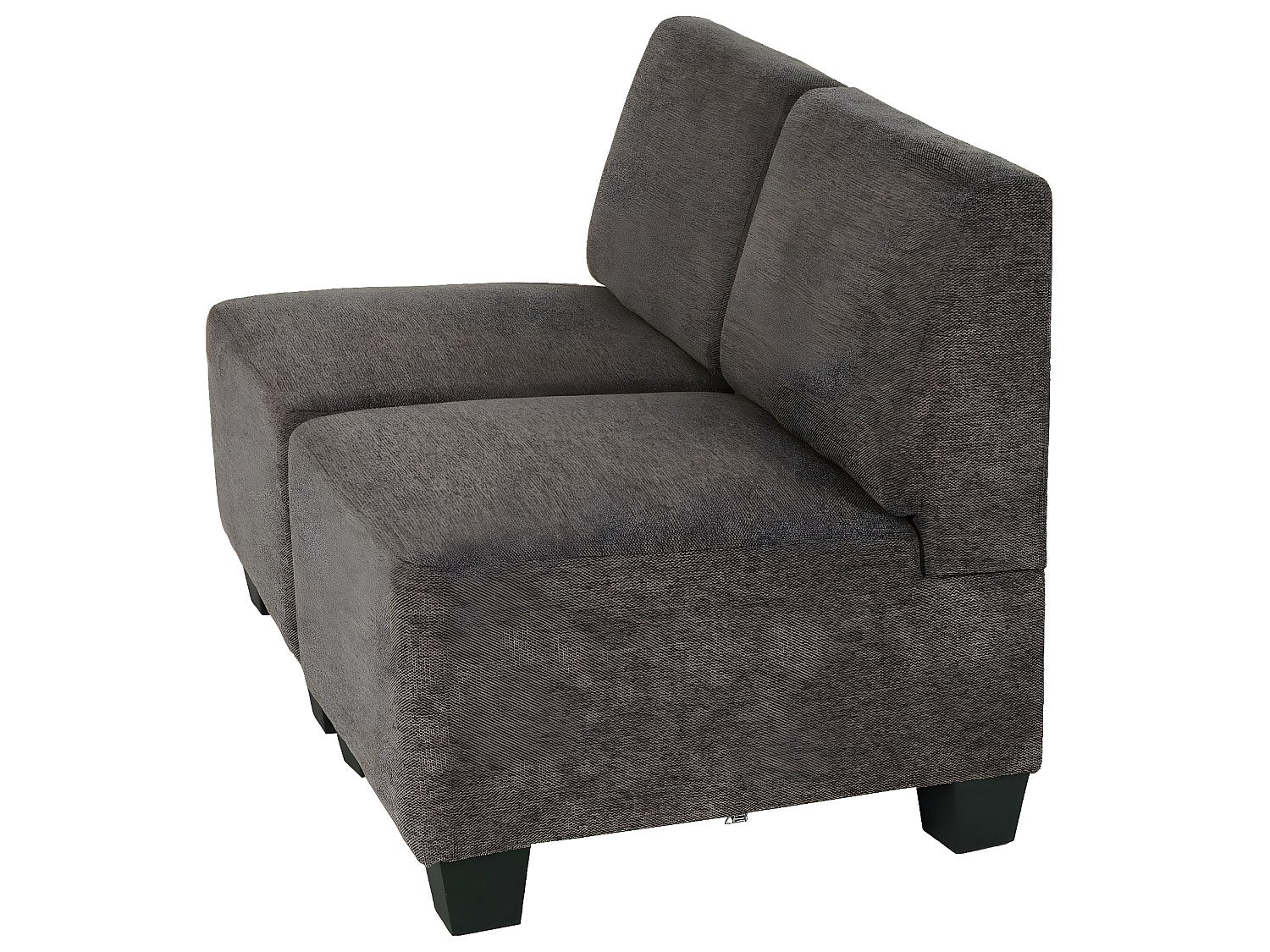 Canapé modulable 2 places marron tissu