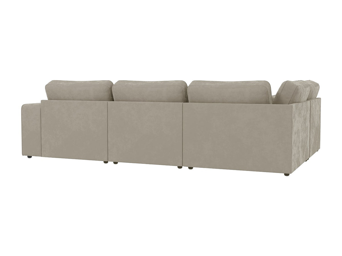 Canapé modulable beige velours