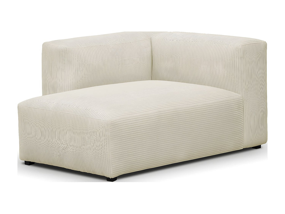 Méridienne pour canapé modulable beige velours