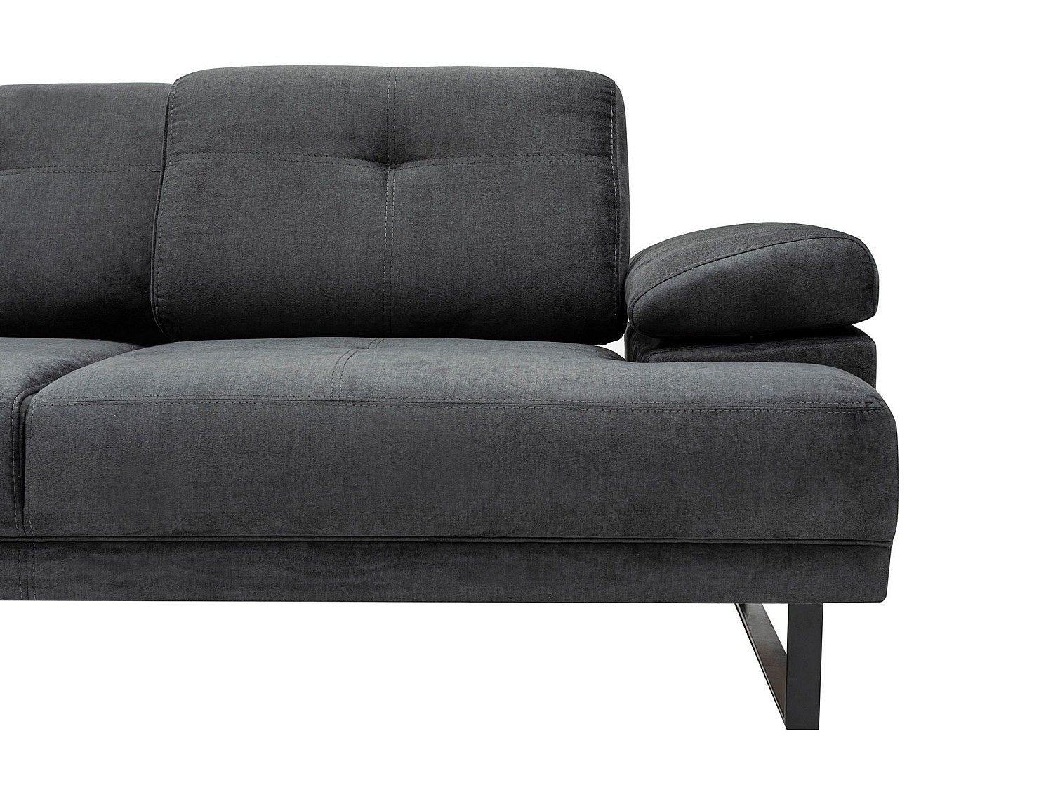 Canapé modulable gris tissu