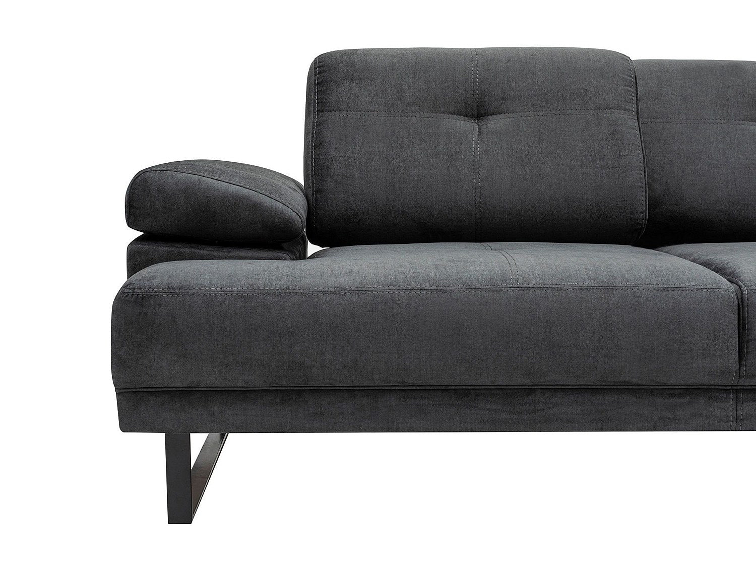Canapé modulable gris tissu