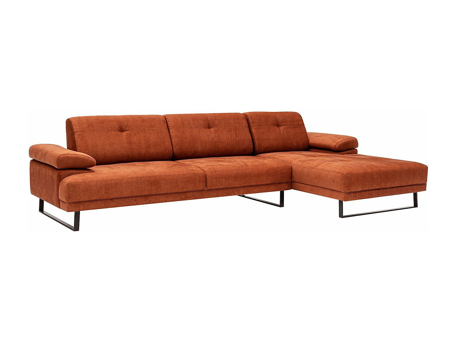 Canapé modulable orange tissu