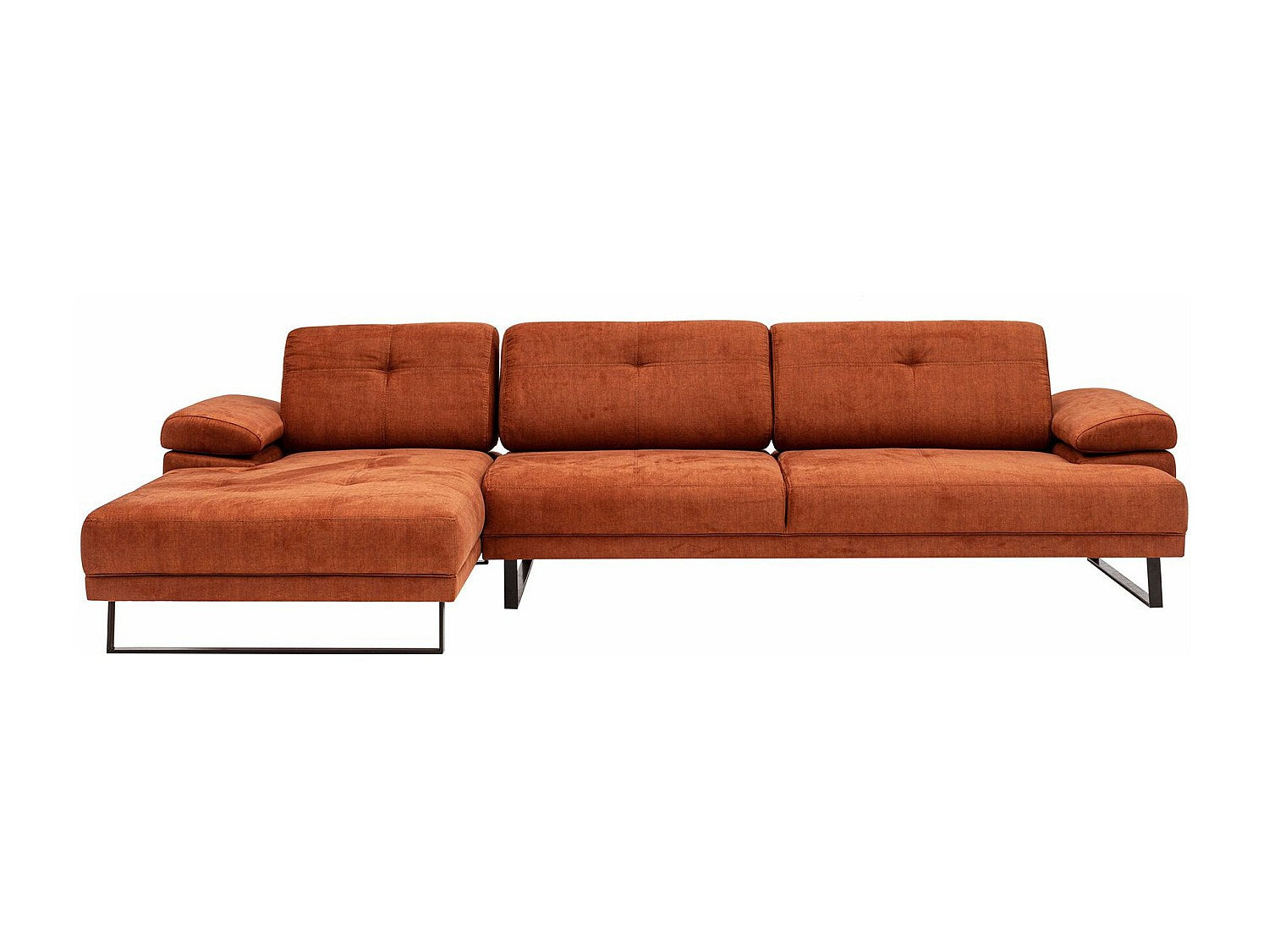 Canapé modulable orange tissu