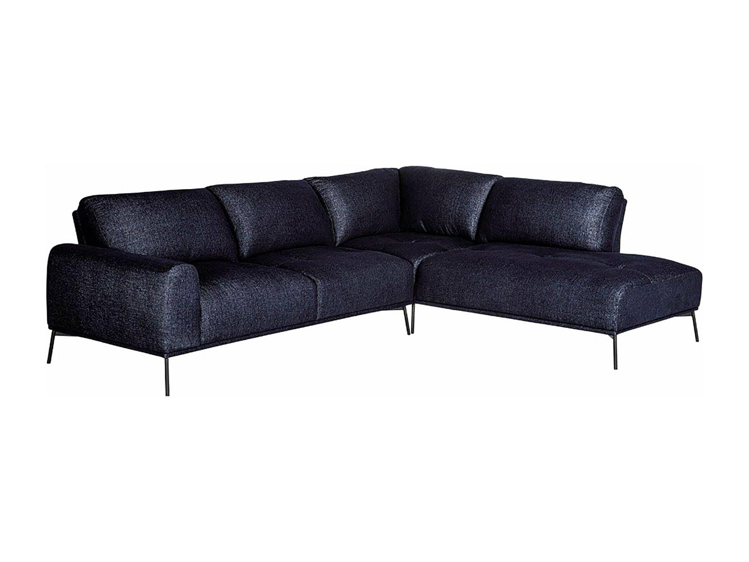Angle pour canapé modulable bleu tissu