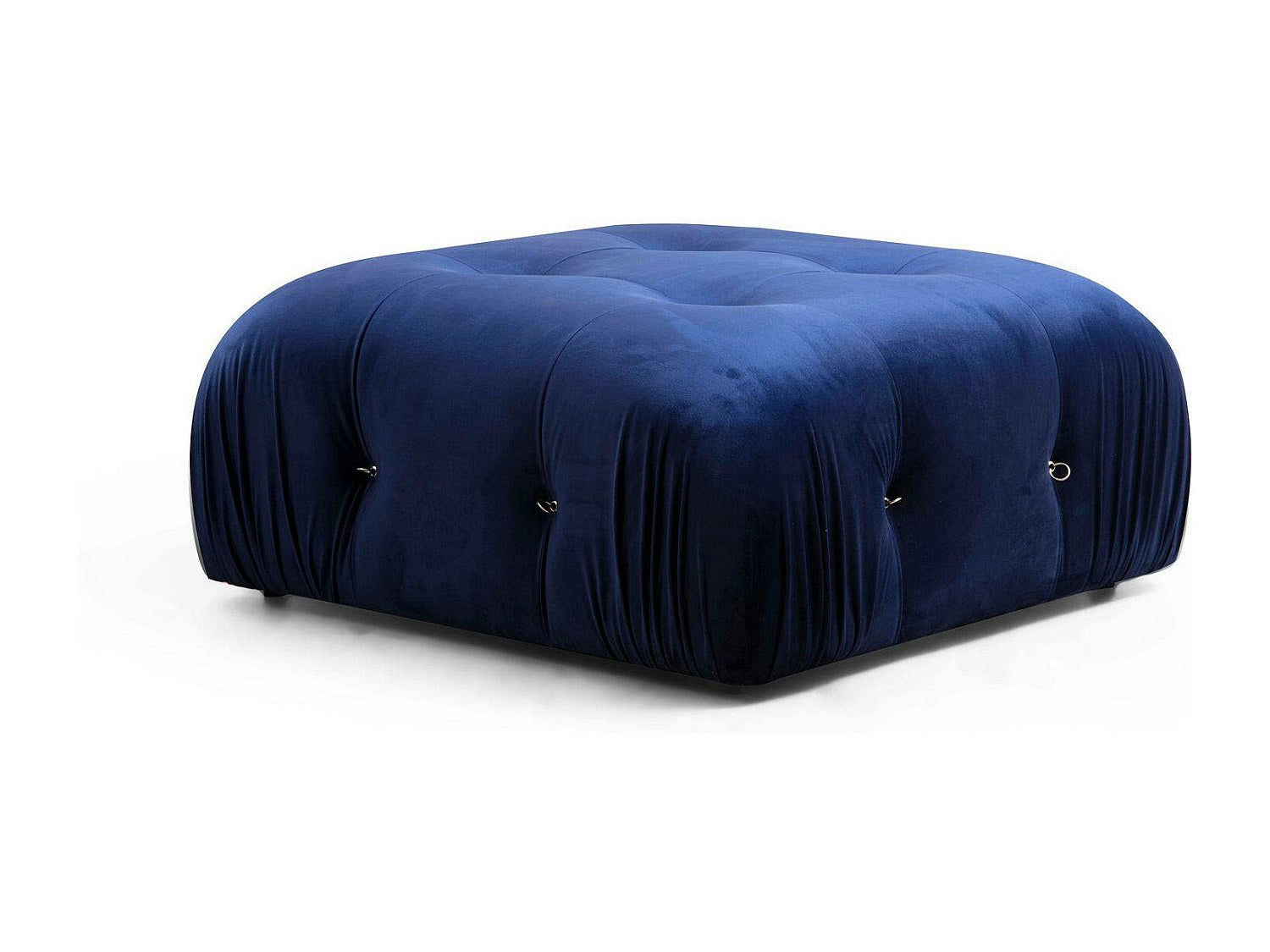 Angle pour canapé modulable 4 places bleu velours - Bubble