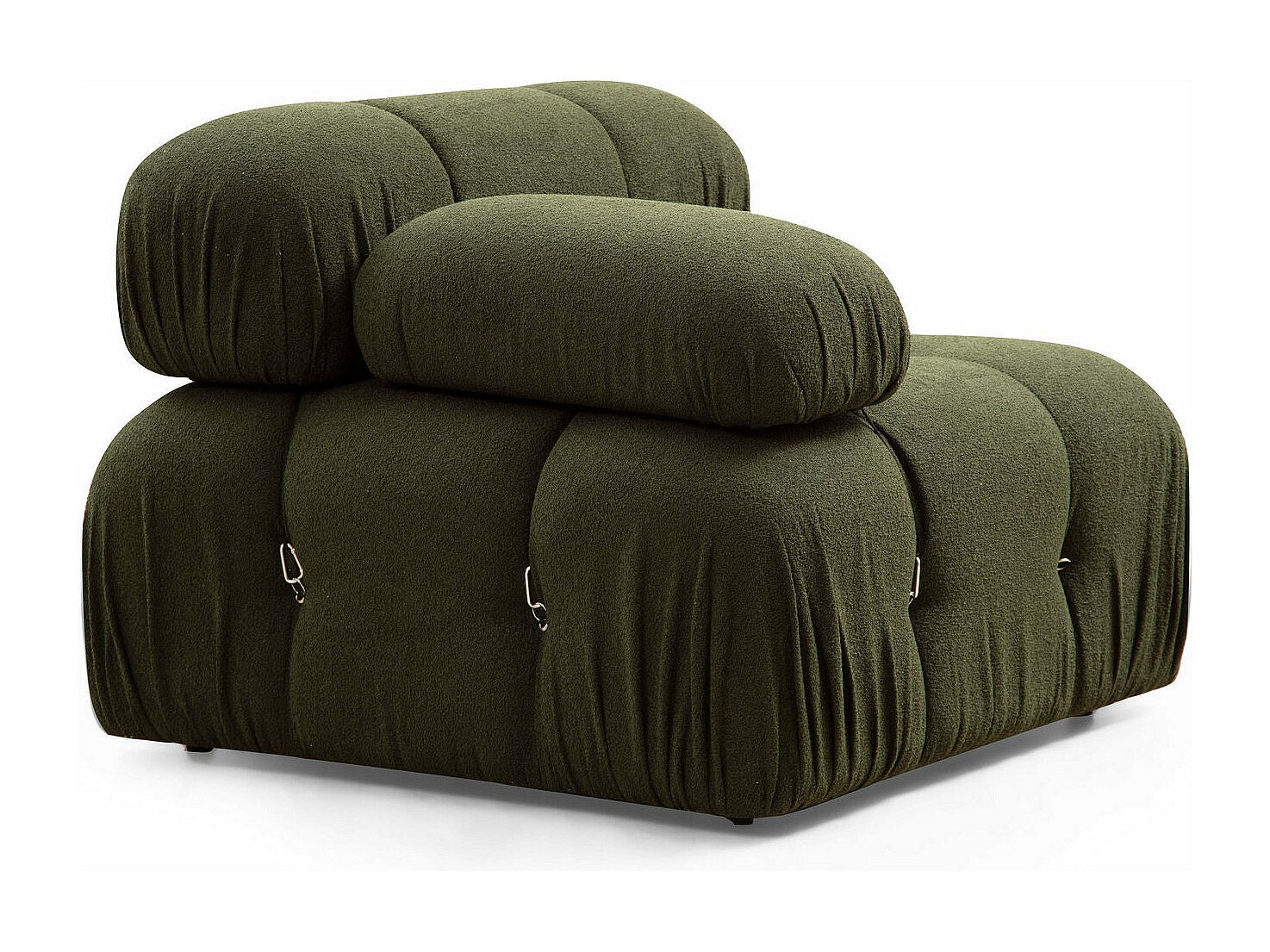 Angle pour canapé modulable 4 places vert velours - Bubble
