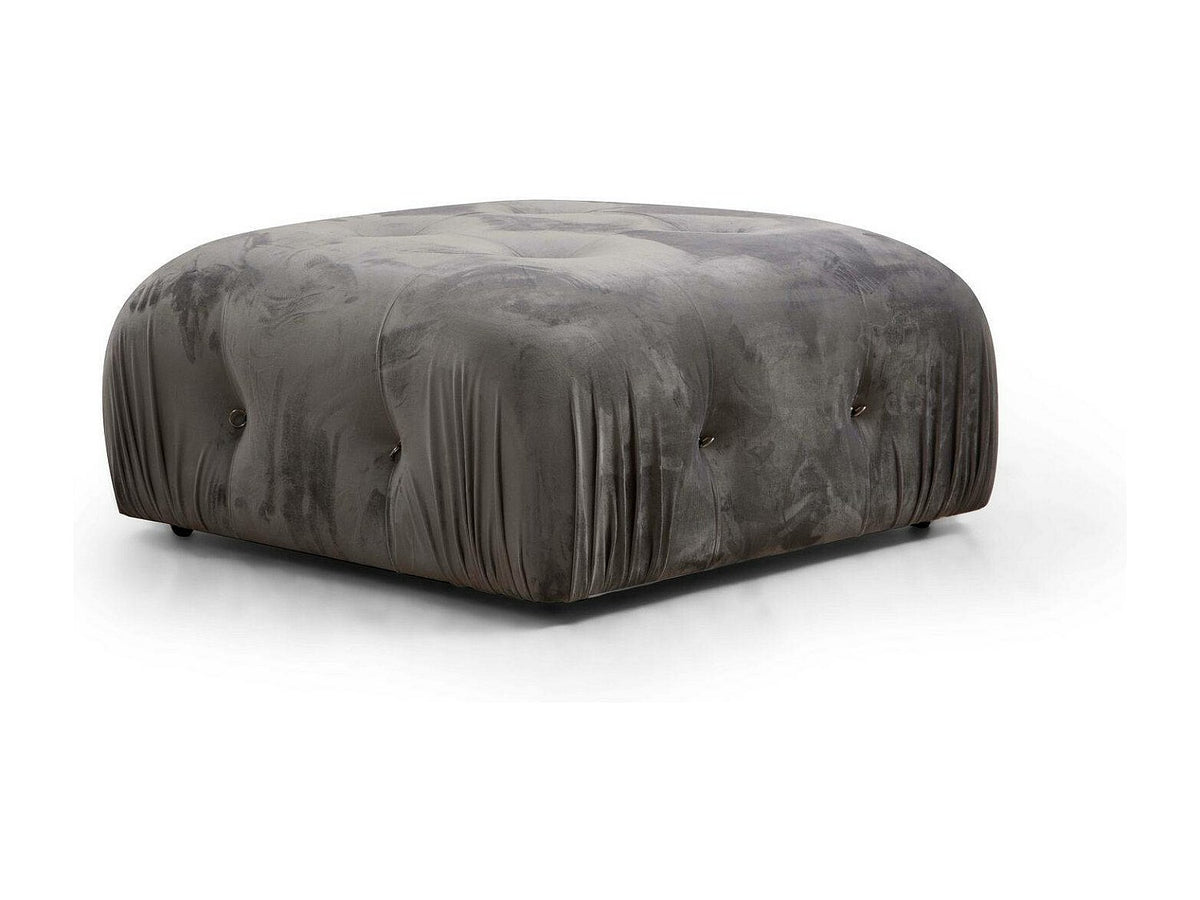 Angle pour canapé modulable 4 places gris velours - Bubble