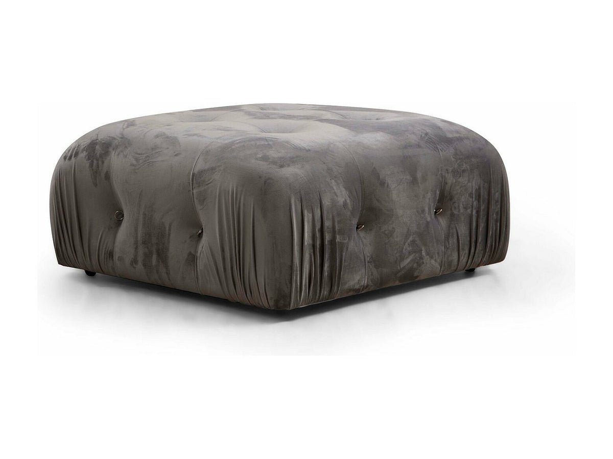Angle pour canapé modulable 4 places gris velours - Bubble