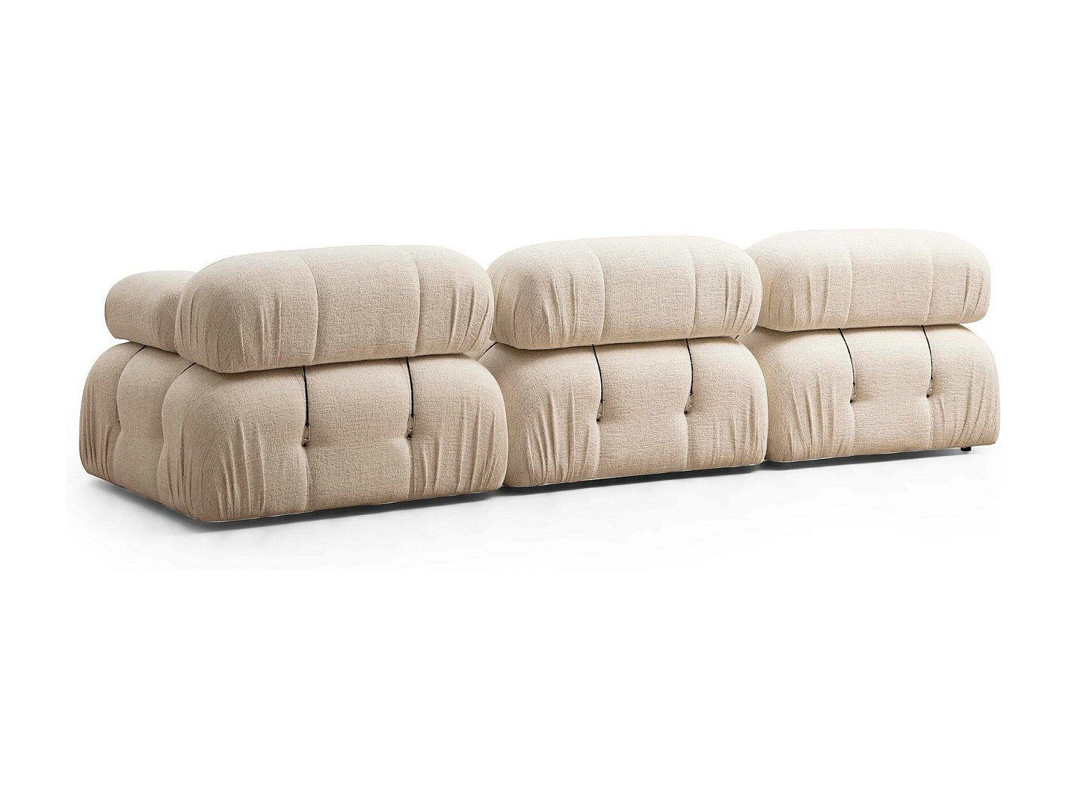 Angle pour canapé modulable 4 places beige velours - Bubble