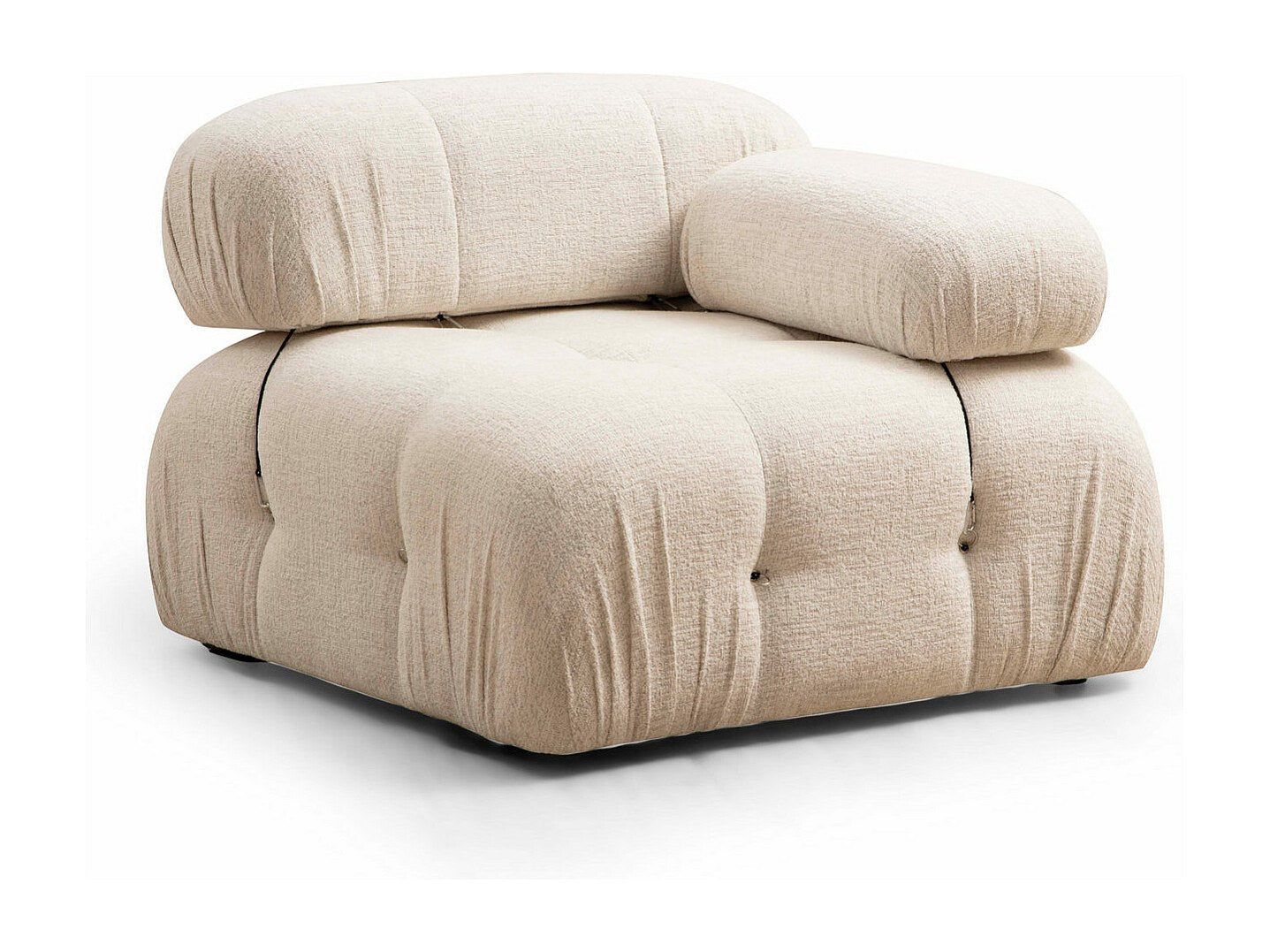 Angle pour canapé modulable 4 places beige velours - Bubble