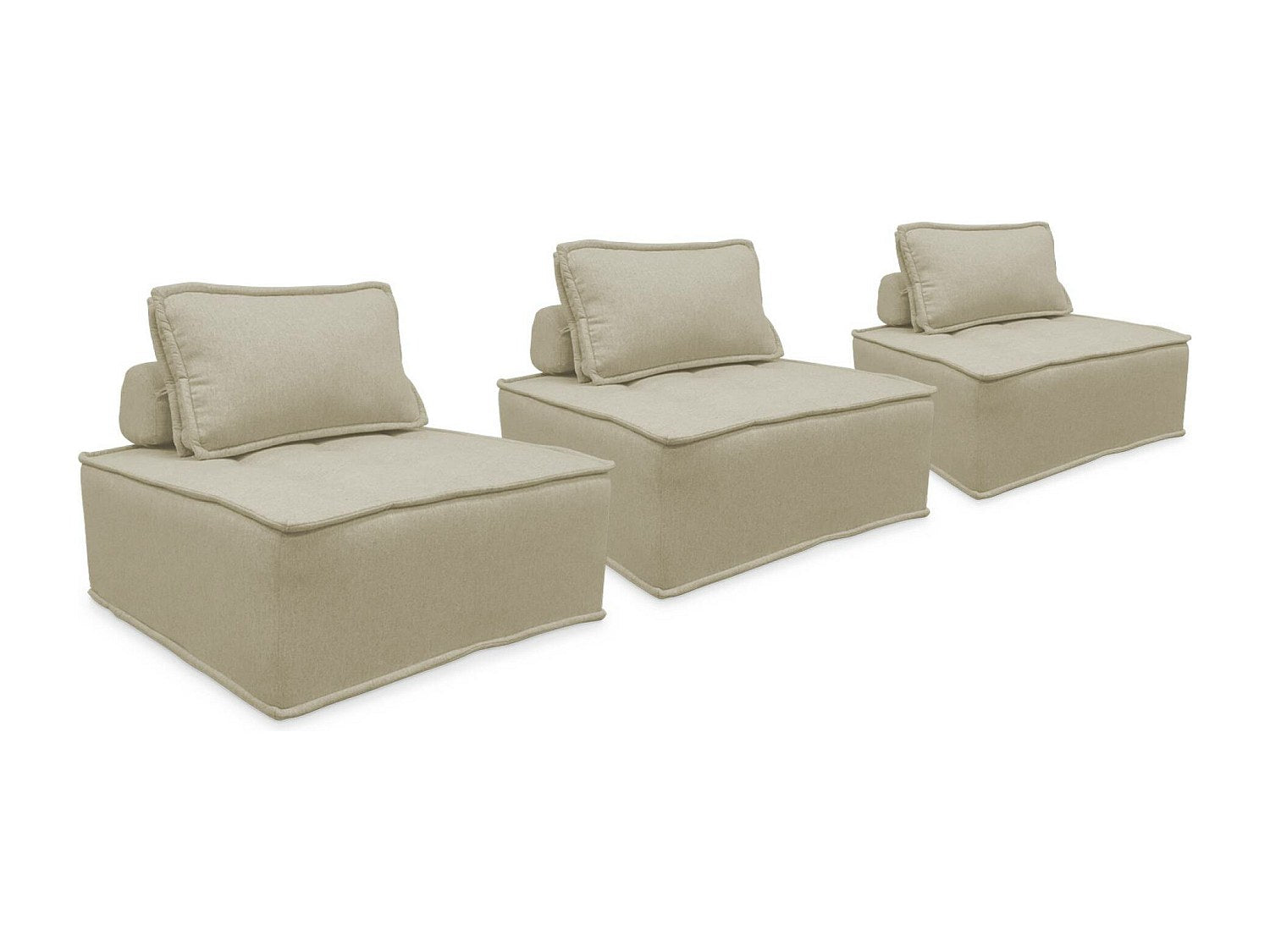 Chauffeuse modulable beige tissu