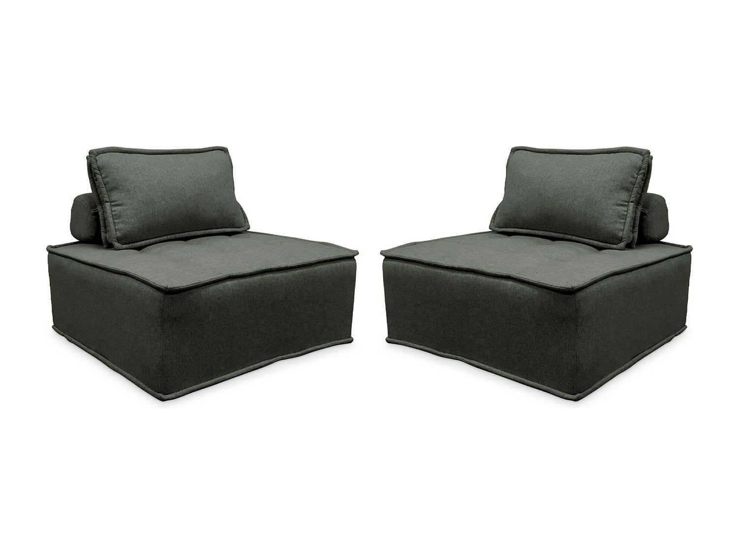 Chauffeuse modulable gris tissu