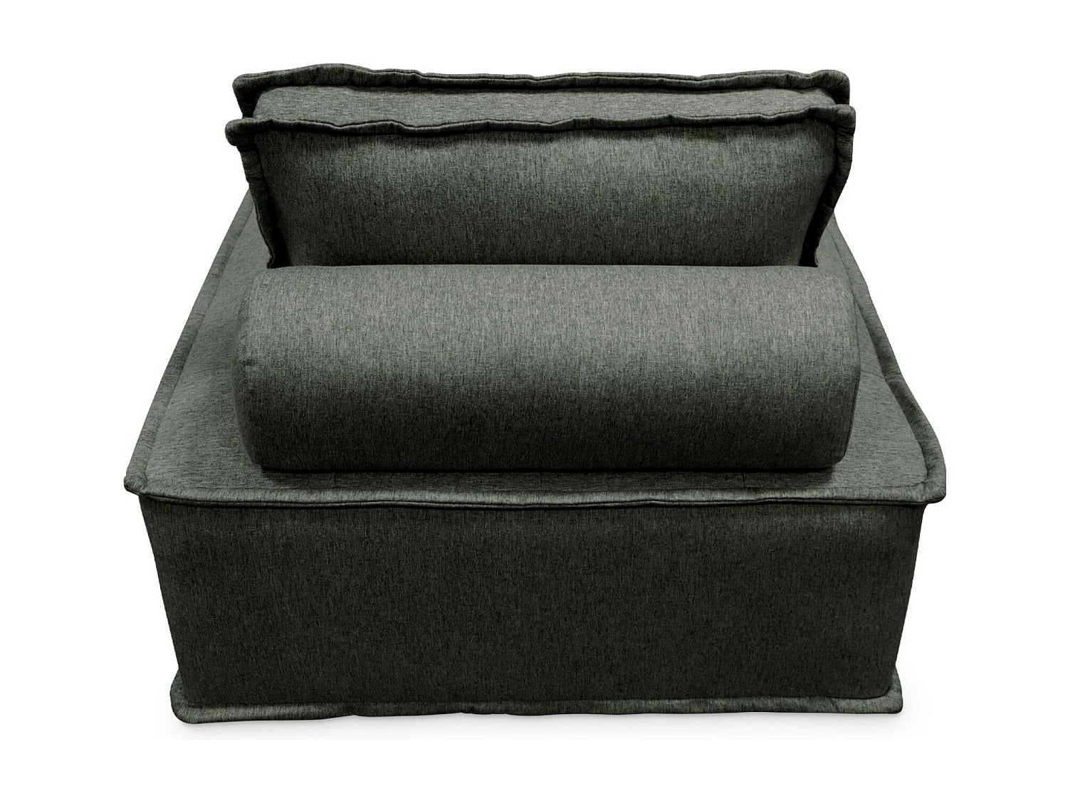 Chauffeuse modulable gris tissu
