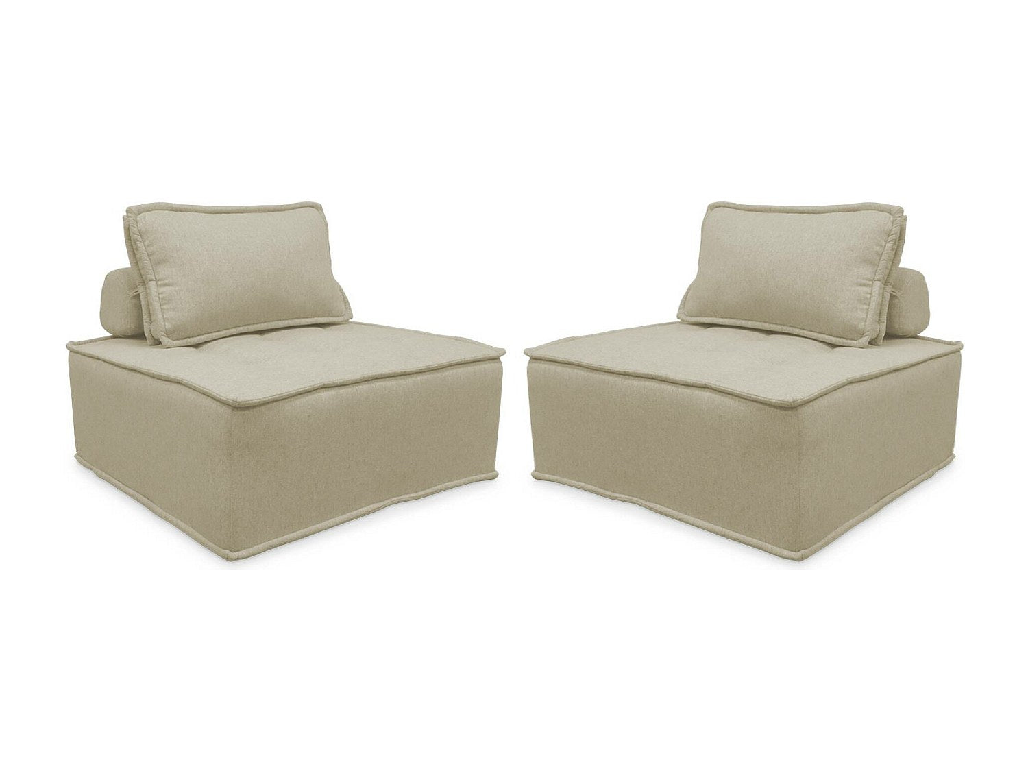 Chauffeuse modulable beige tissu