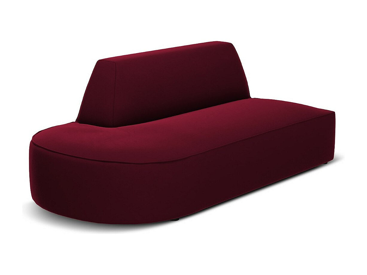 Canapé modulable 2 places rouge velours - Charles