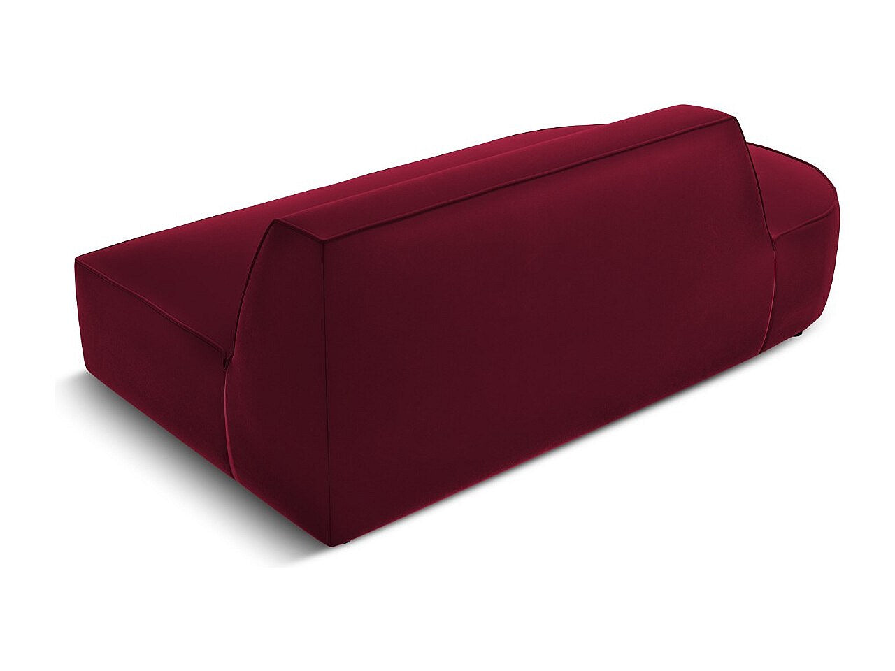 Canapé modulable 2 places rouge velours - Charles