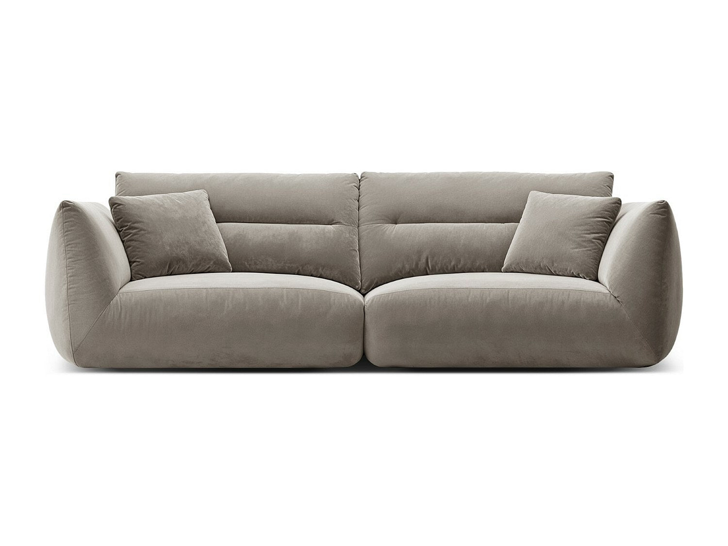 Canapé modulable 4 places gris velours