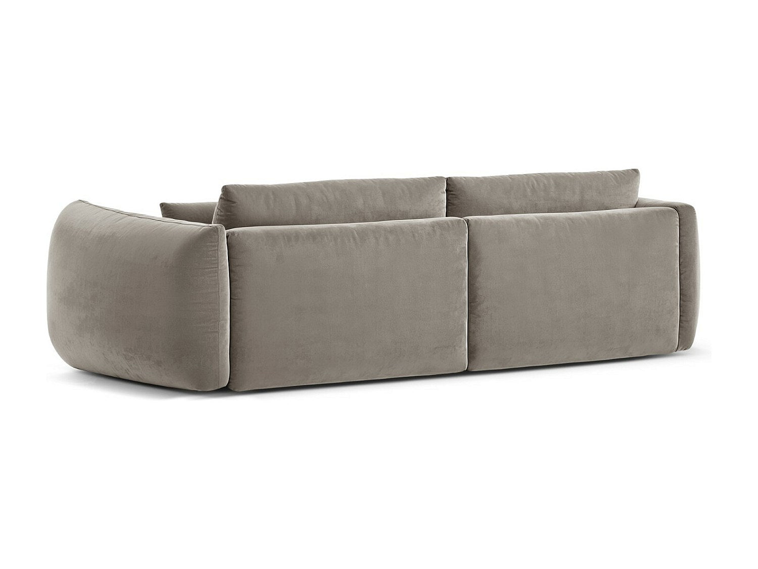 Canapé modulable 4 places gris velours