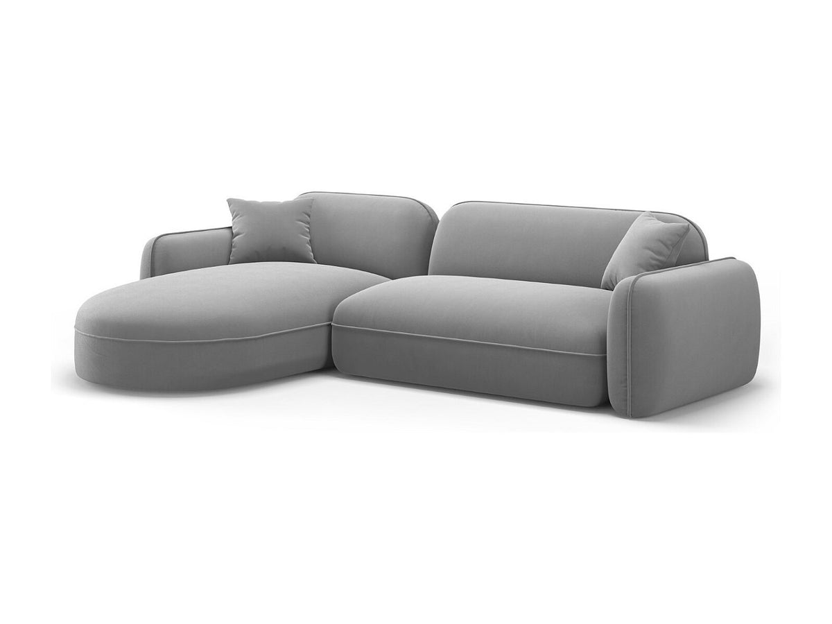 Canapé modulable 4 places gris velours