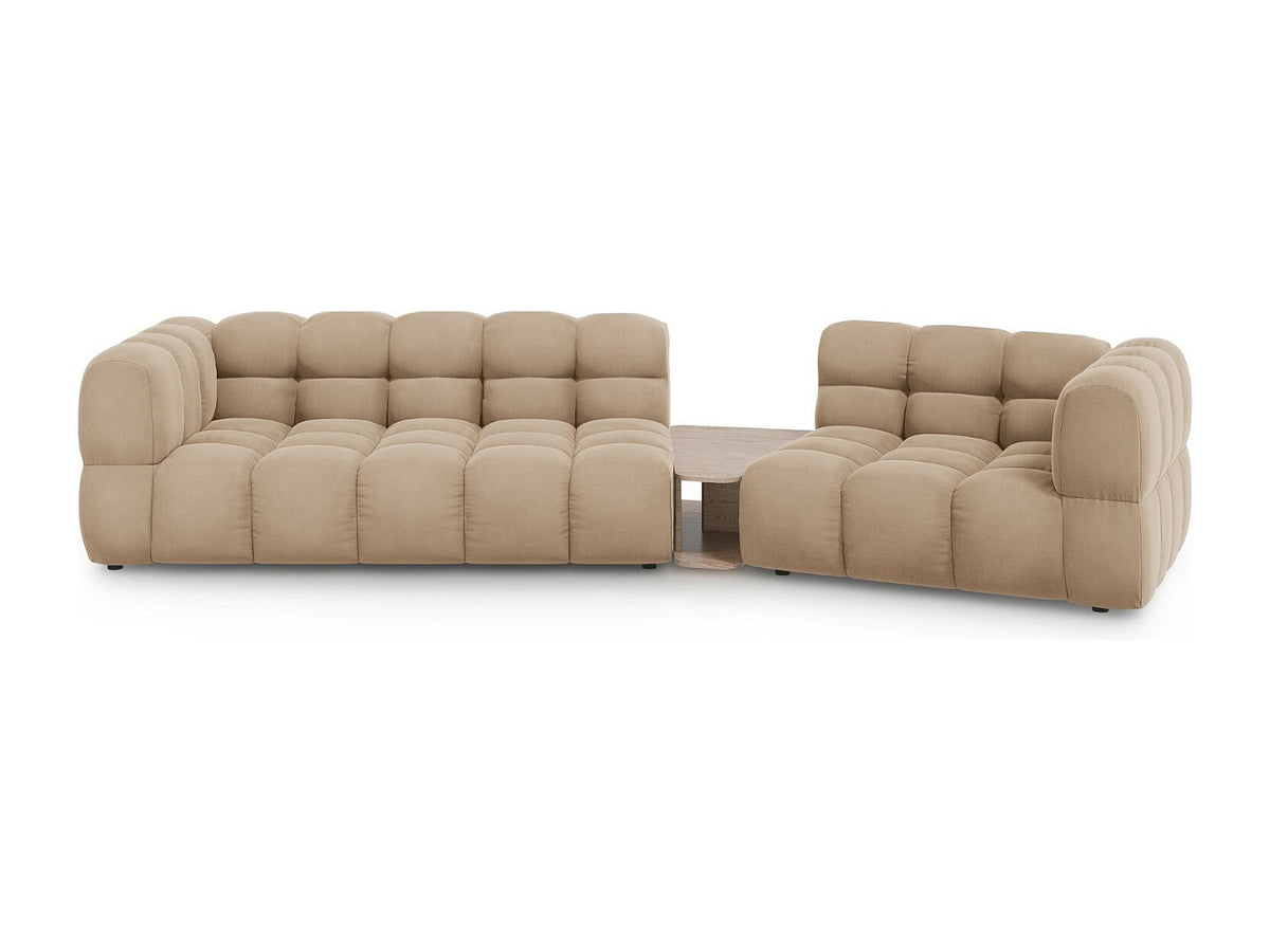 Canapé modulable 3 places marron velours