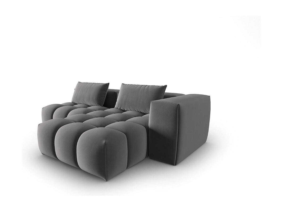 Canapé modulable 3 places gris velours
