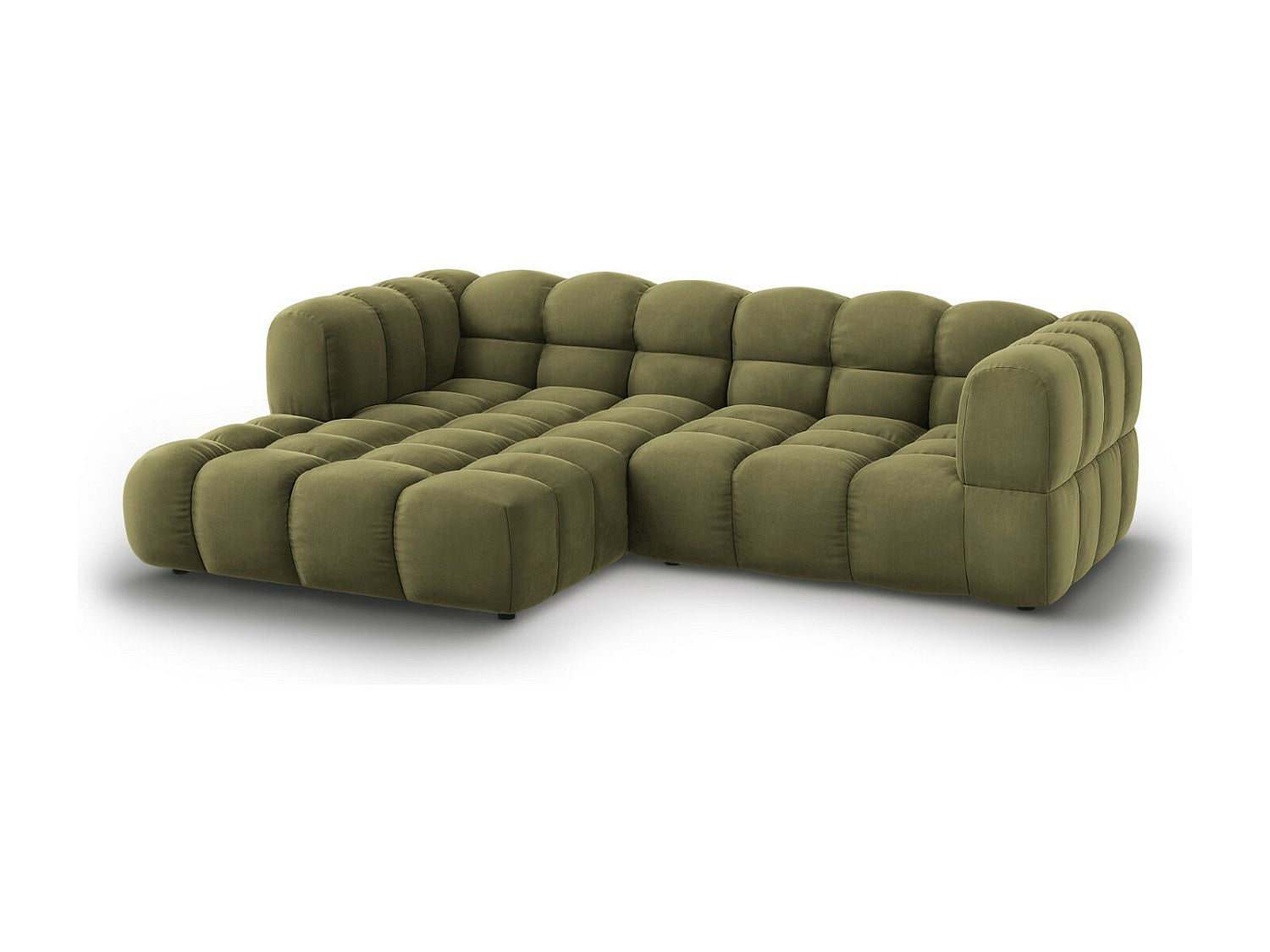 Canapé modulable 3 places vert velours