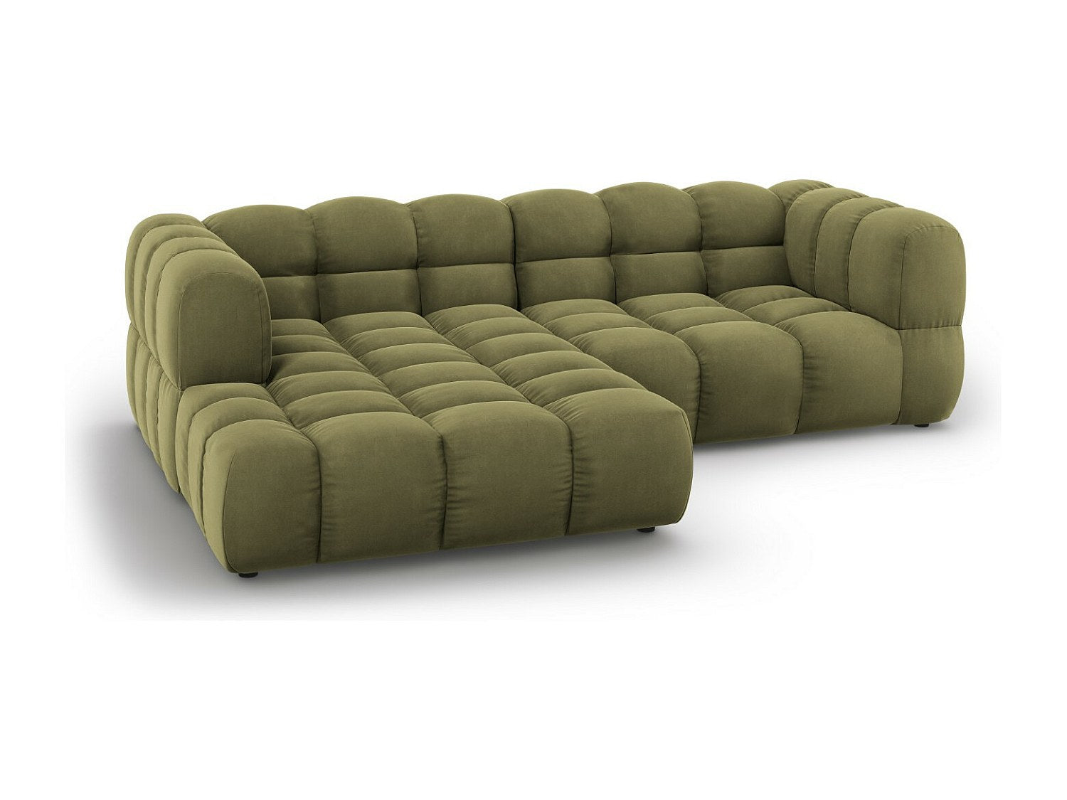 Canapé modulable 3 places vert velours