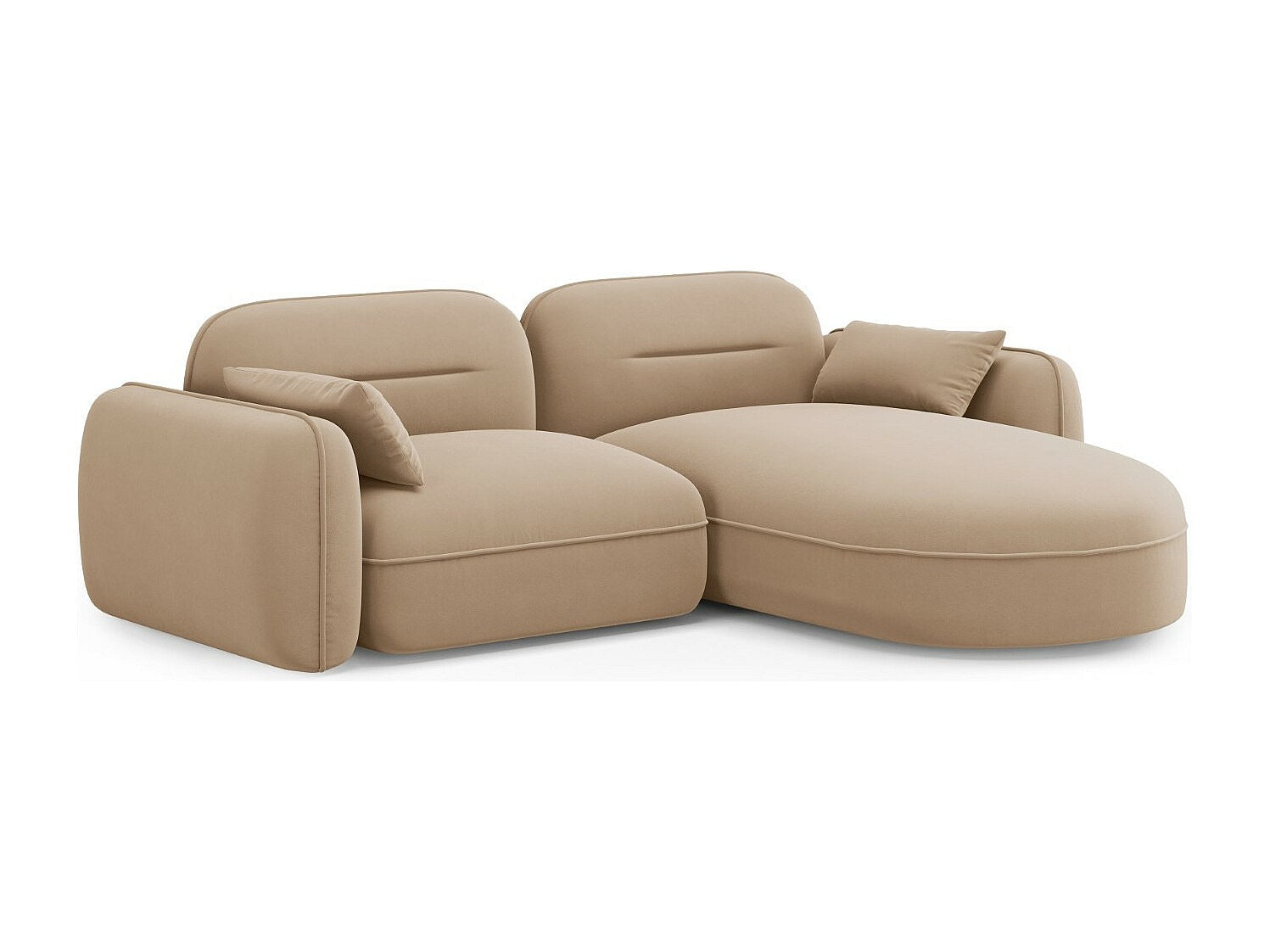 Canapé modulable 3 places marron velours