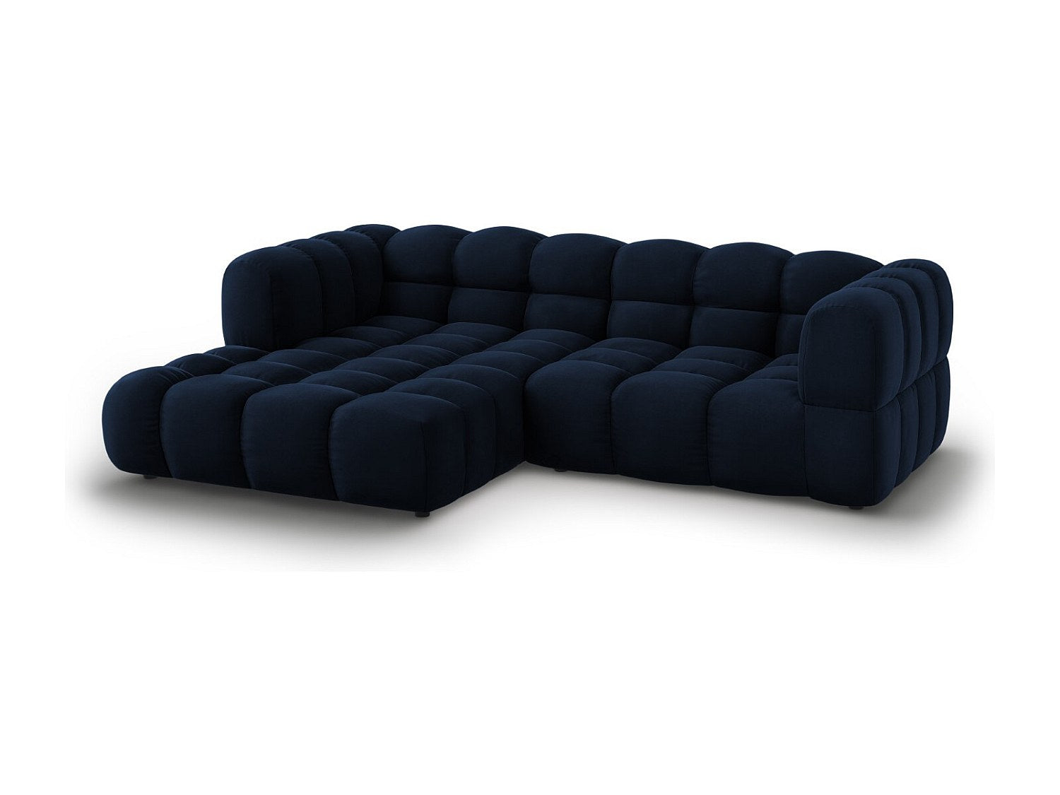 Canapé modulable 3 places bleu velours