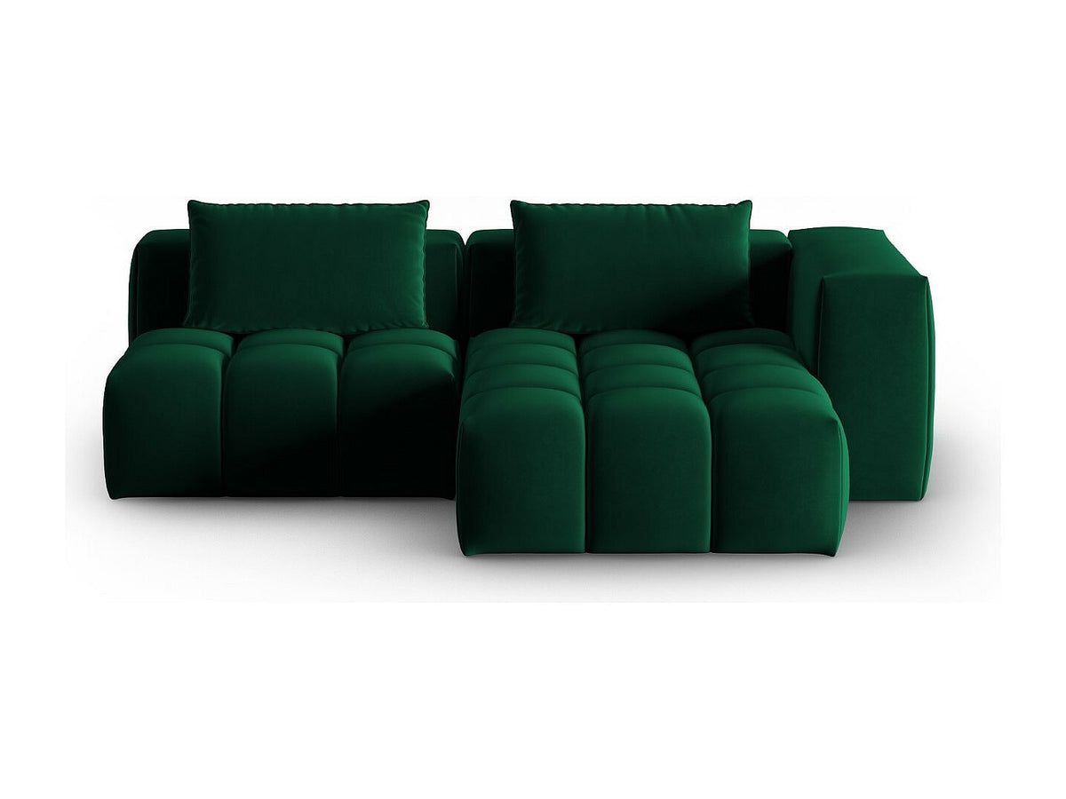 Canapé modulable 3 places vert velours