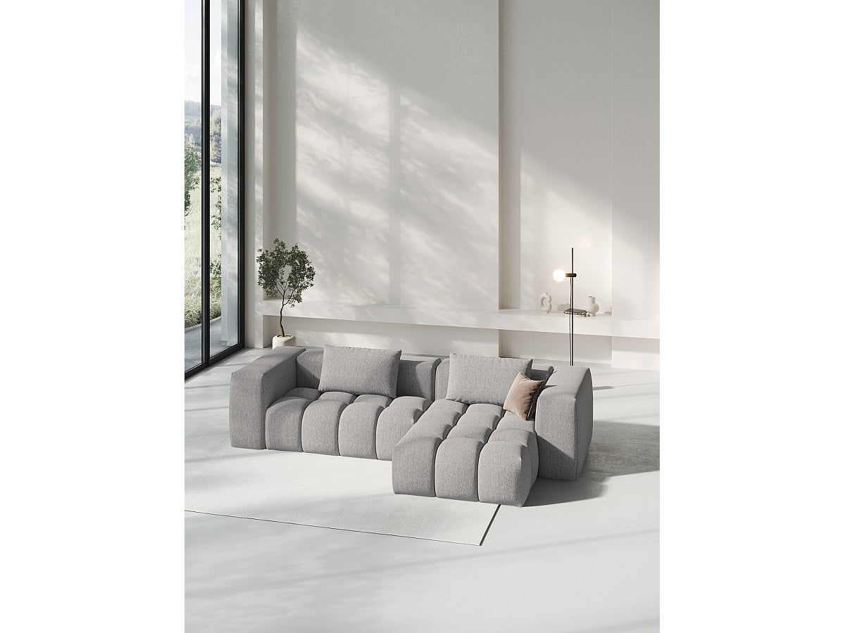 Canapé modulable 3 places beige tissu