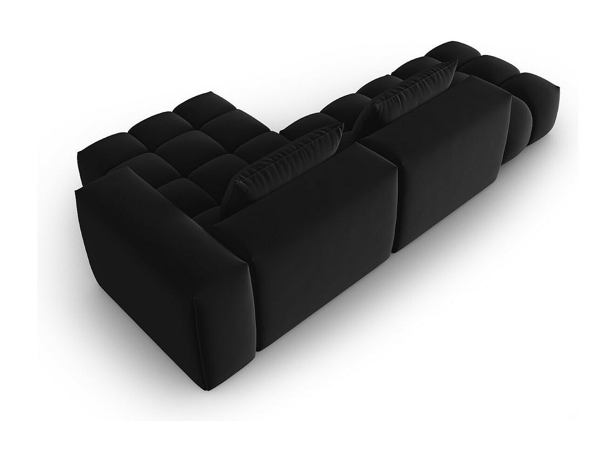 Canapé modulable 4 places noir velours