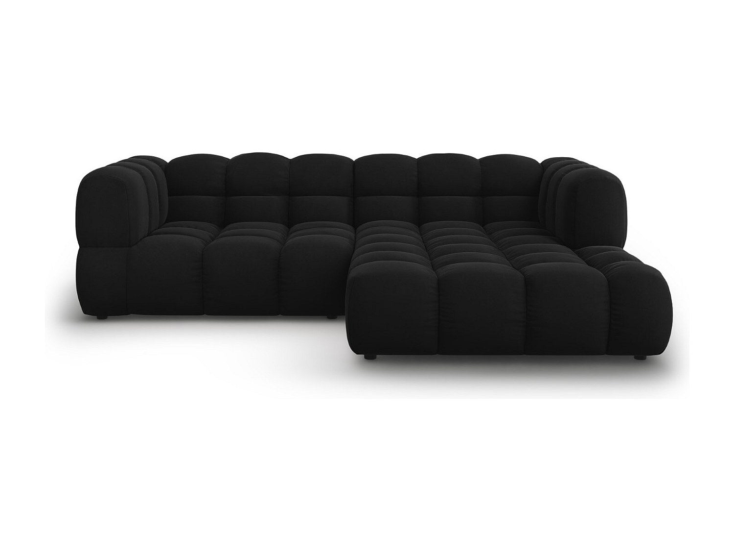 Canapé modulable 3 places noir velours