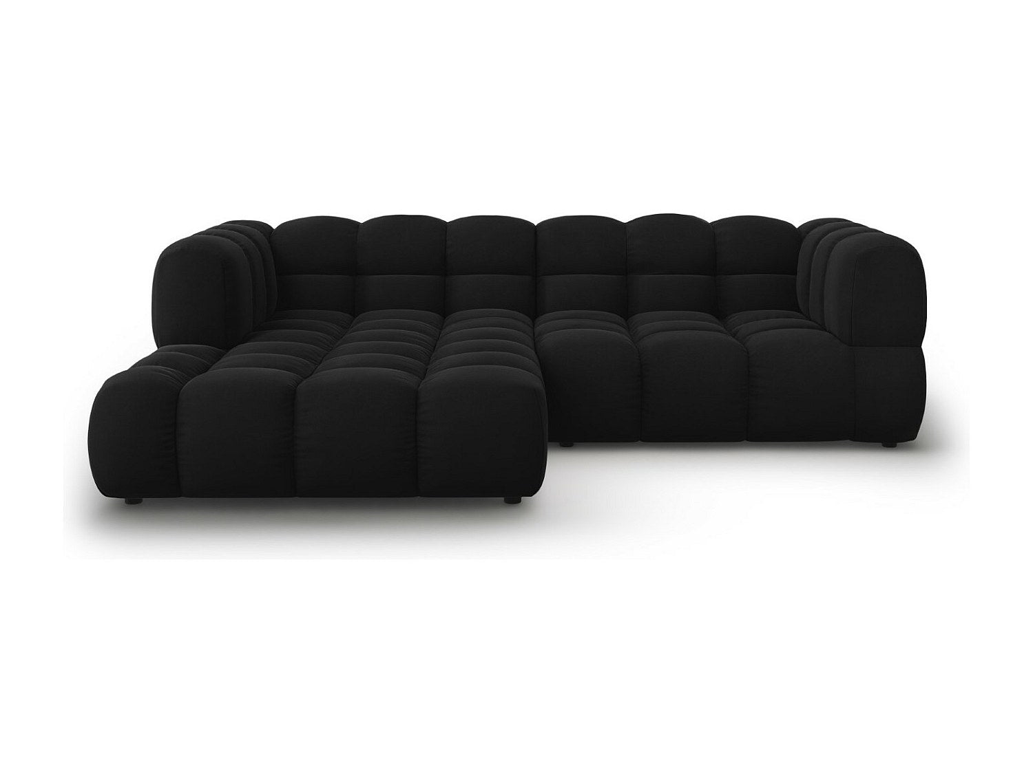 Canapé modulable 3 places noir velours