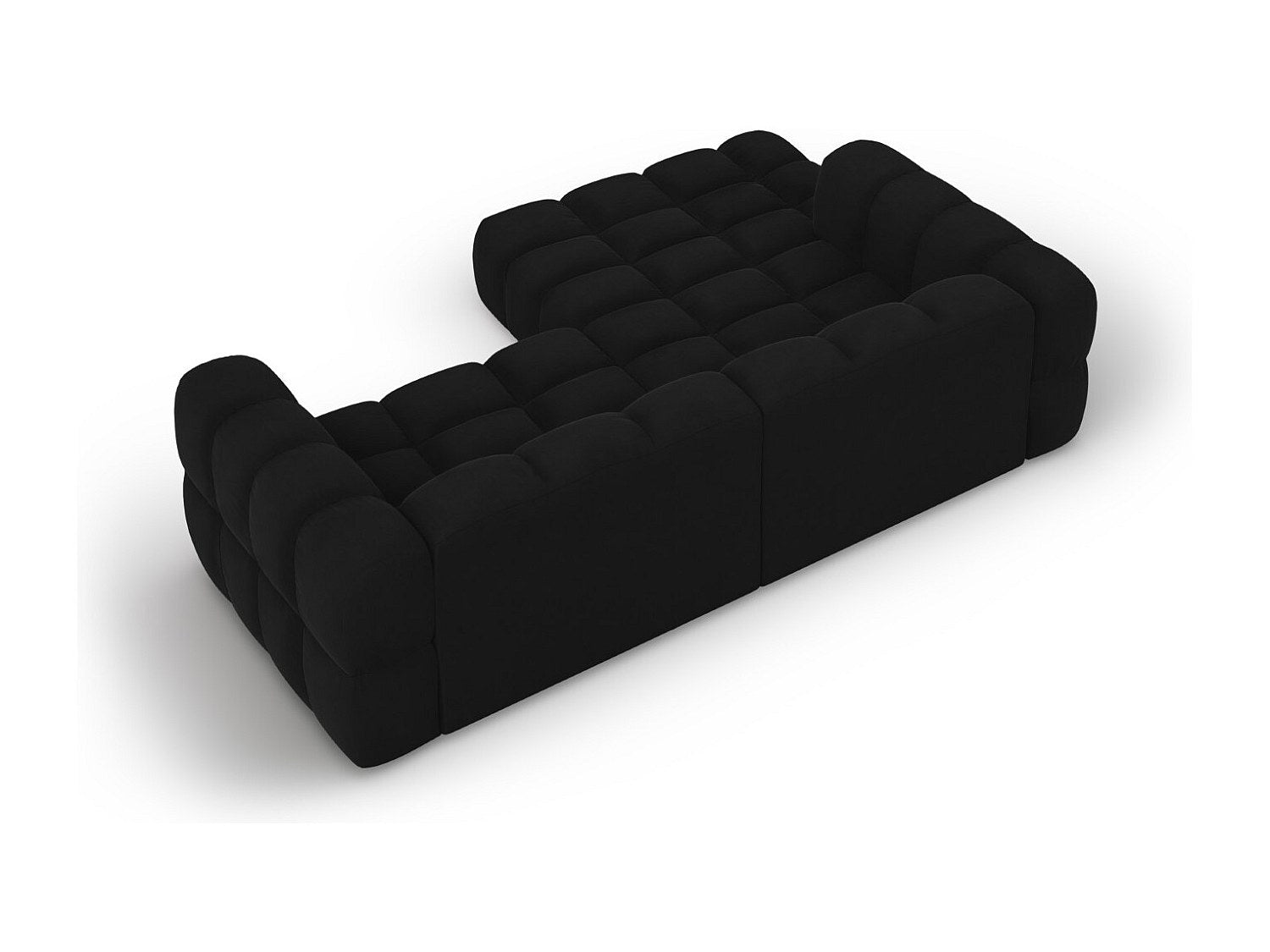 Canapé modulable 3 places noir velours