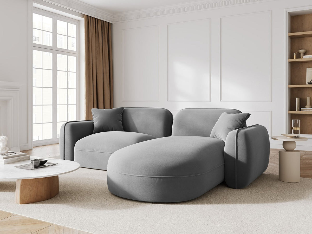 Canapé modulable 3 places gris velours