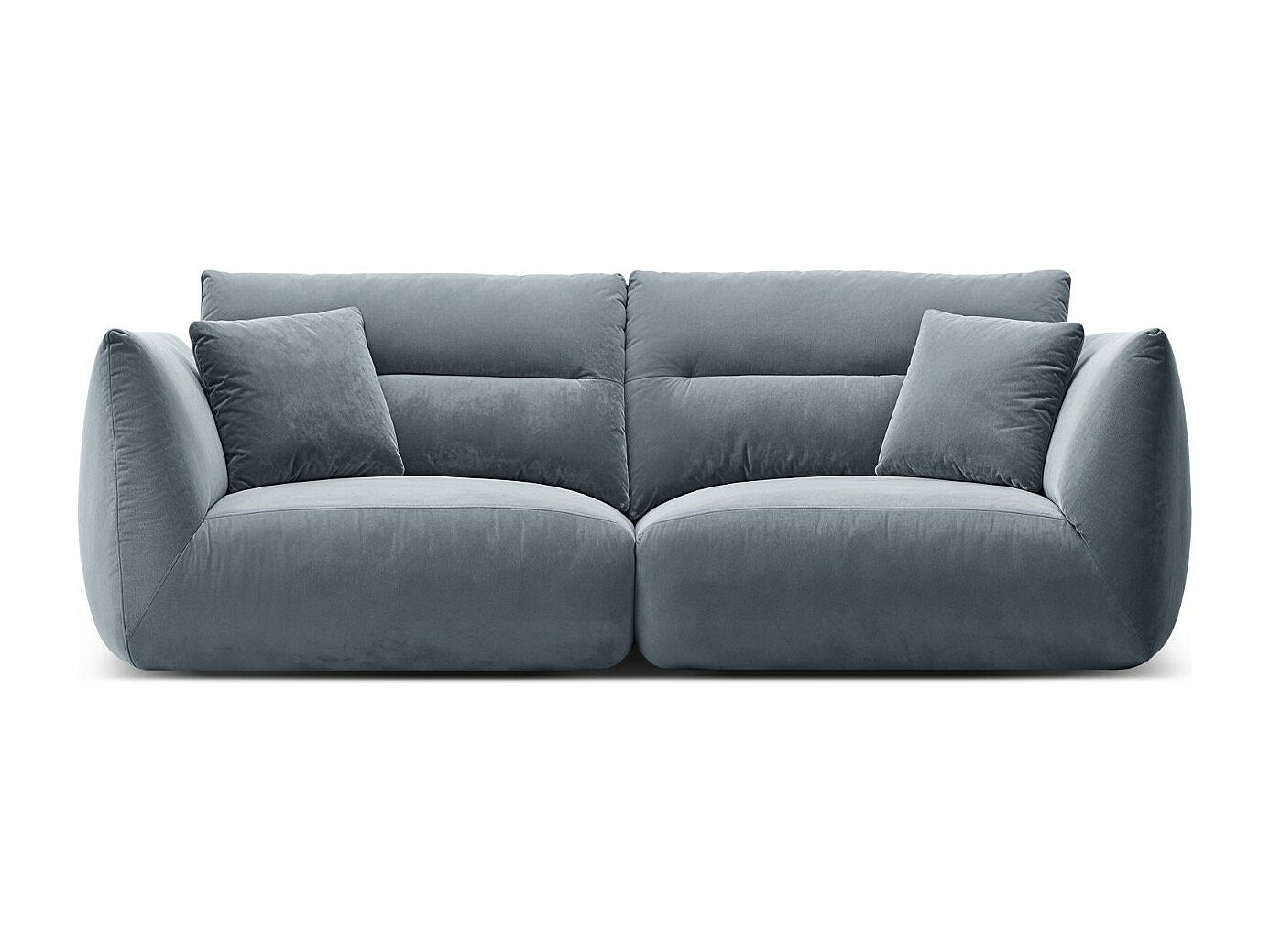 Canapé modulable 3 places bleu velours