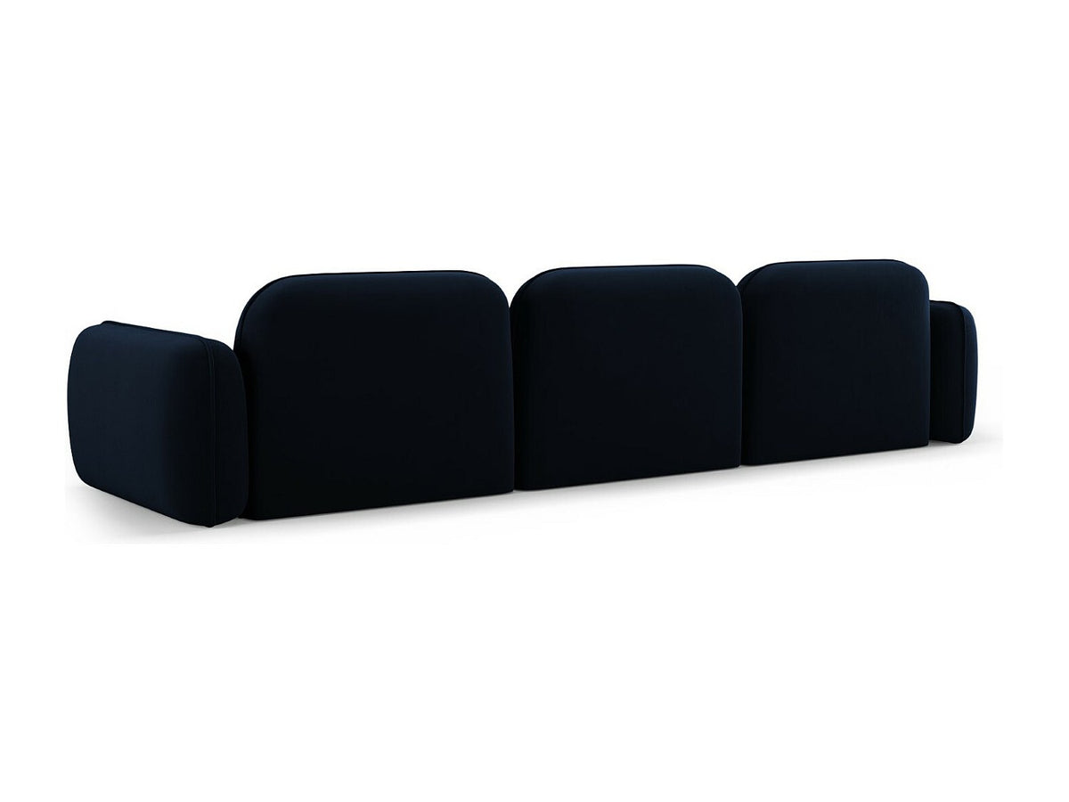 Canapé modulable 4 places bleu velours
