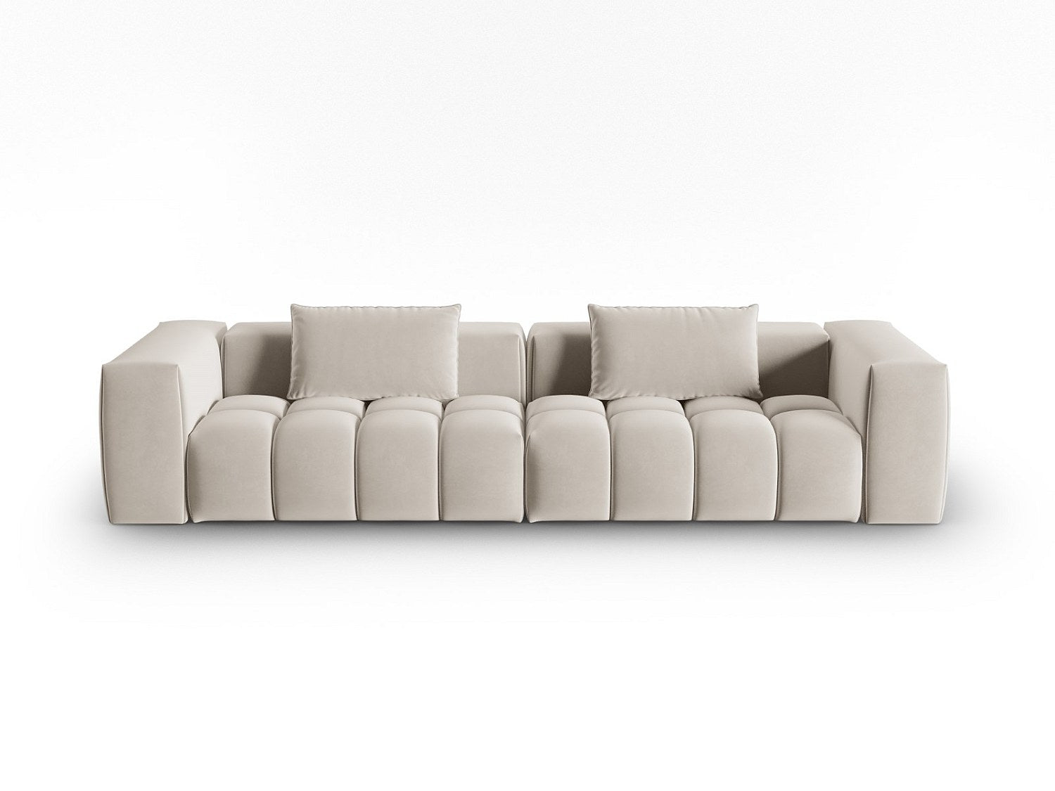 Canapé modulable 5 places blanc velours