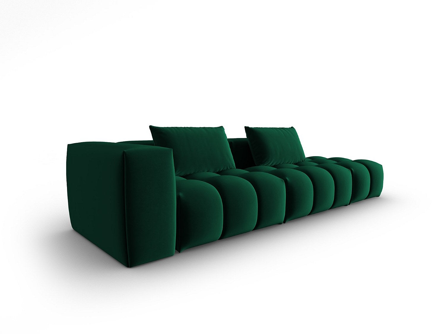 Canapé modulable 3 places vert velours