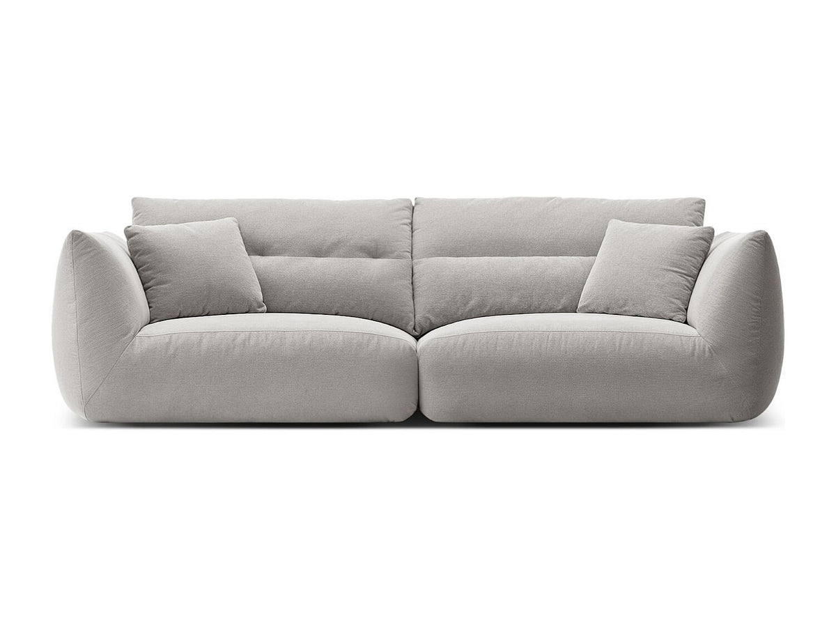 Canapé modulable 4 places gris tissu