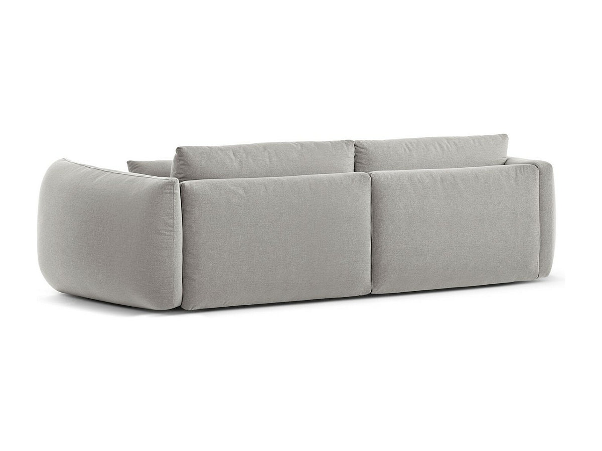 Canapé modulable 4 places gris tissu