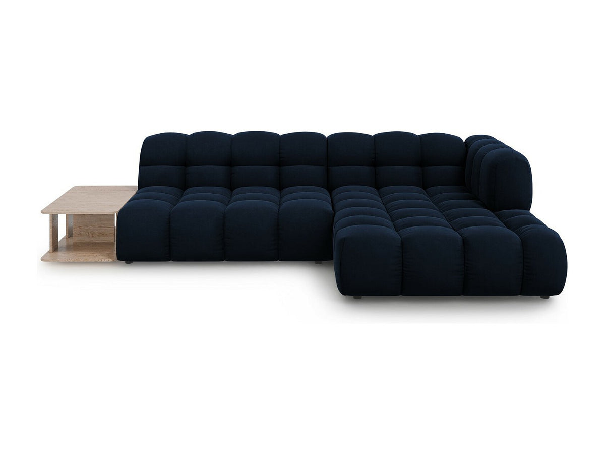 Canapé modulable 4 places bleu velours