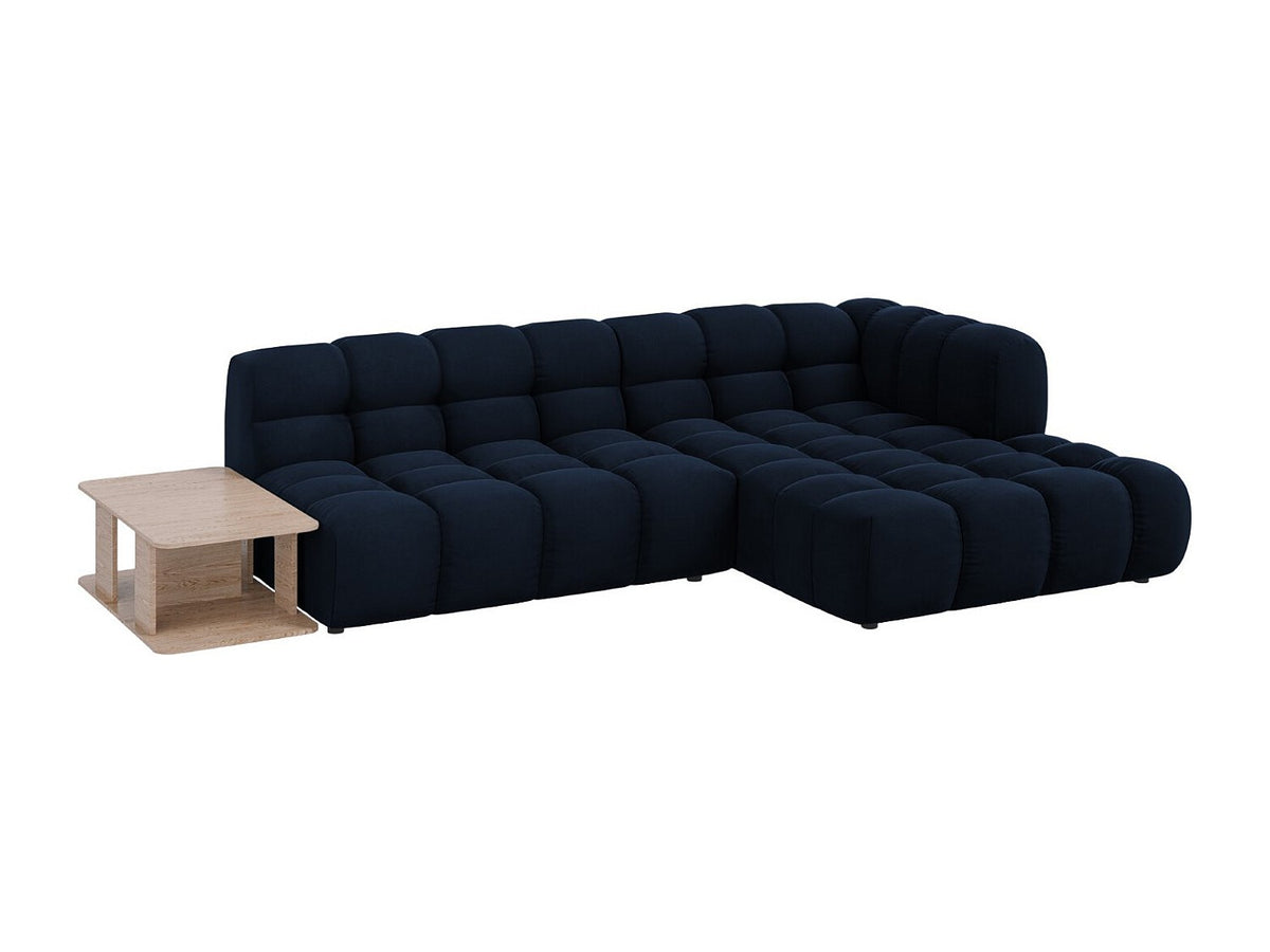 Canapé modulable 4 places bleu velours