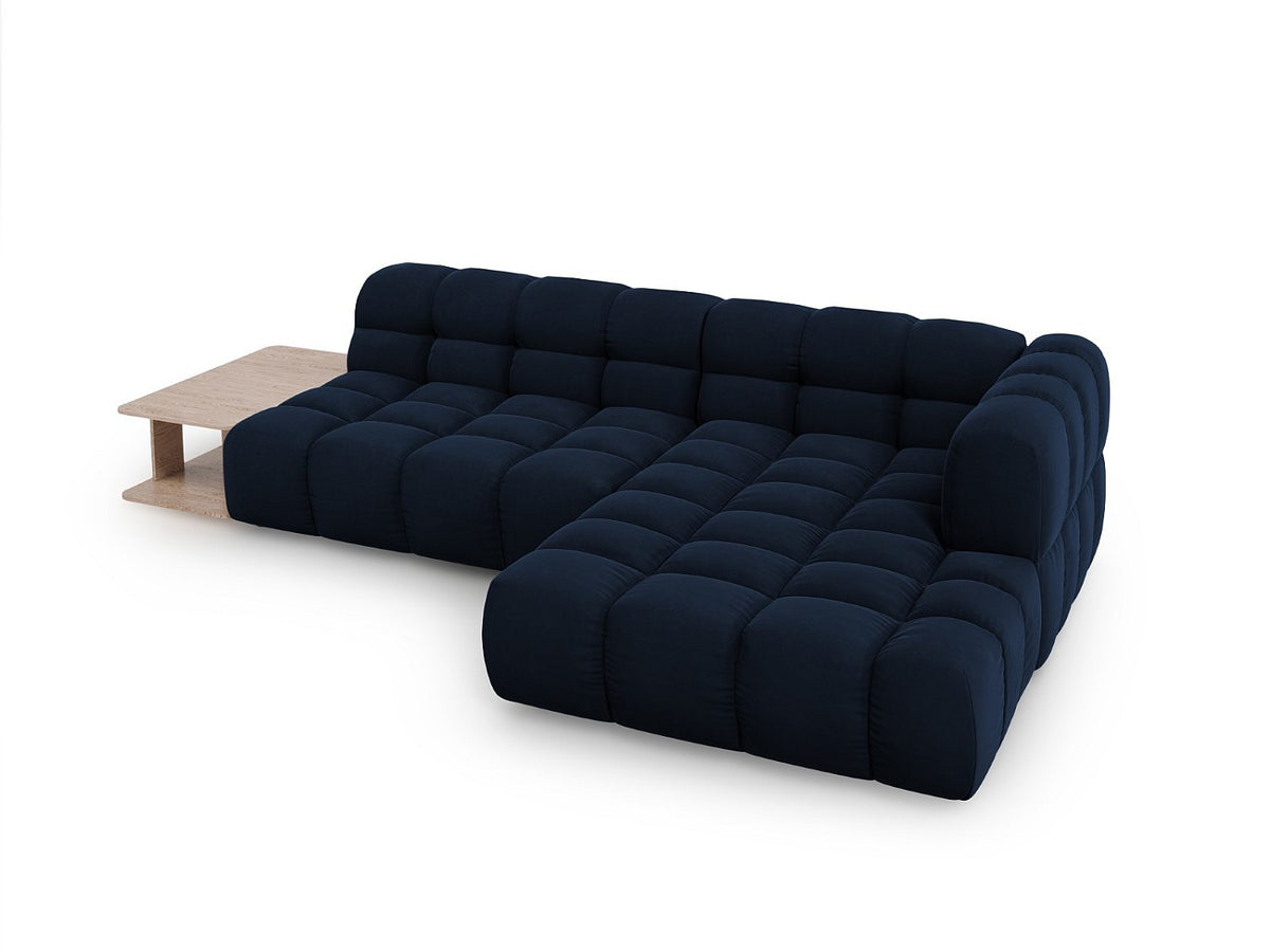 Canapé modulable 4 places bleu velours