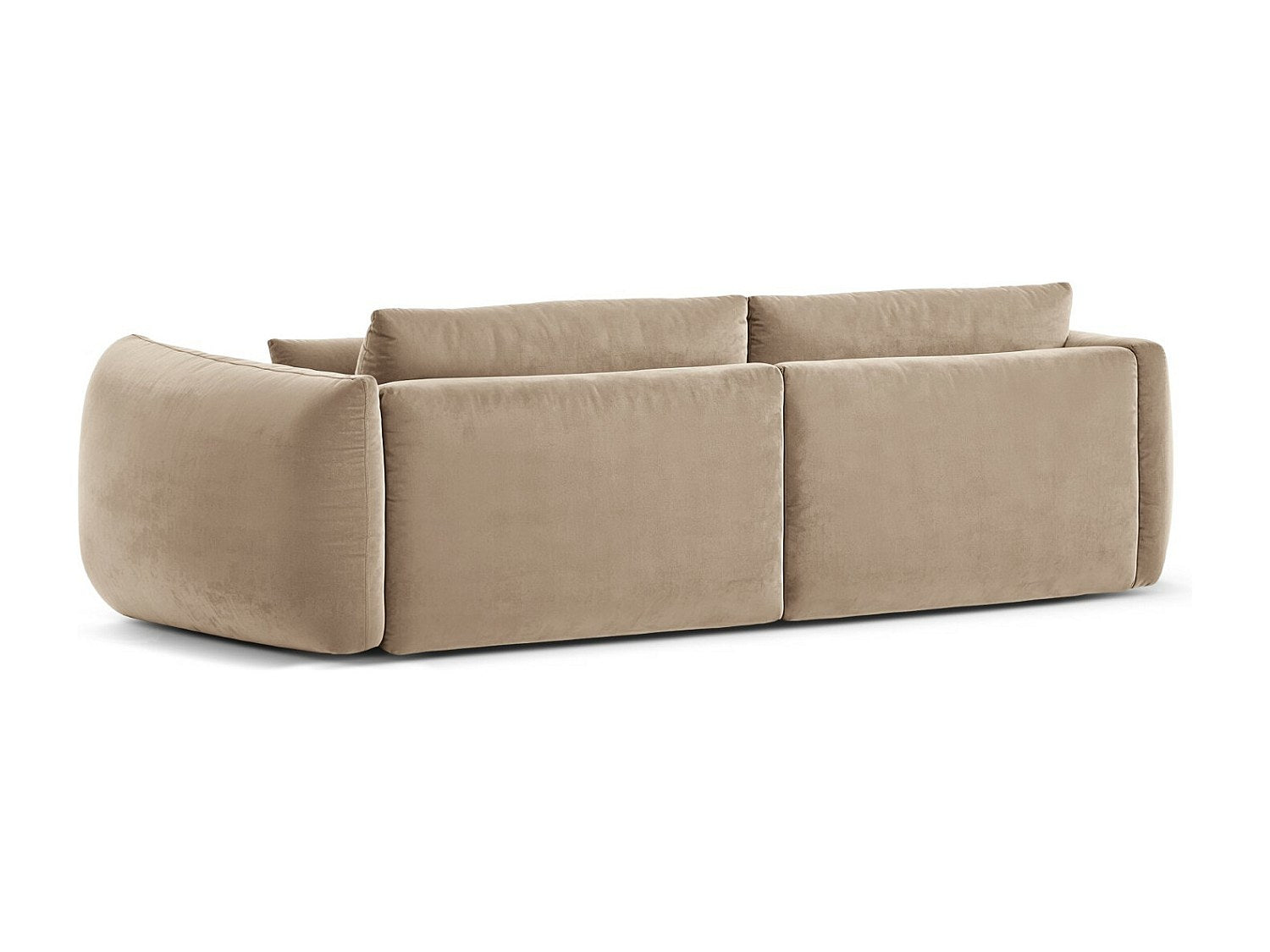 Canapé modulable 4 places beige velours