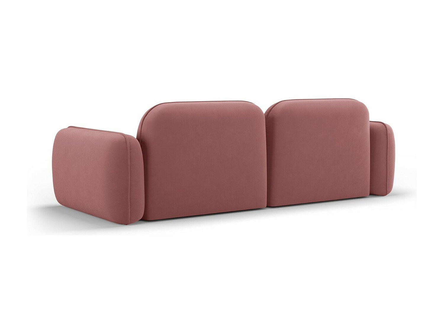 Canapé modulable 3 places rose velours