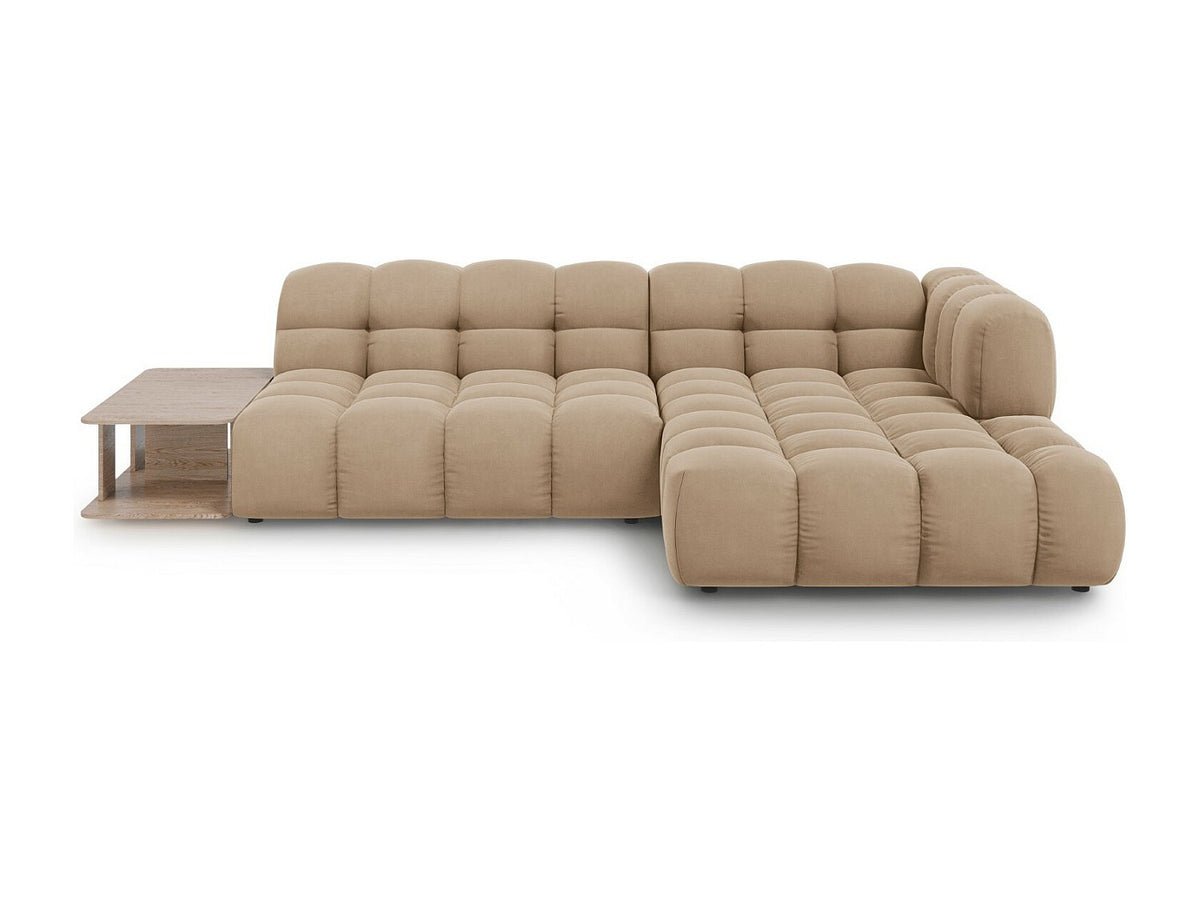 Canapé modulable 4 places marron velours