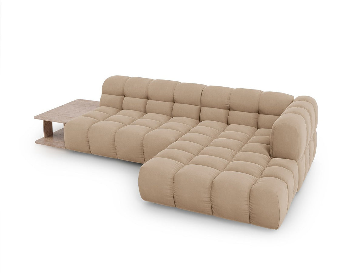 Canapé modulable 4 places marron velours