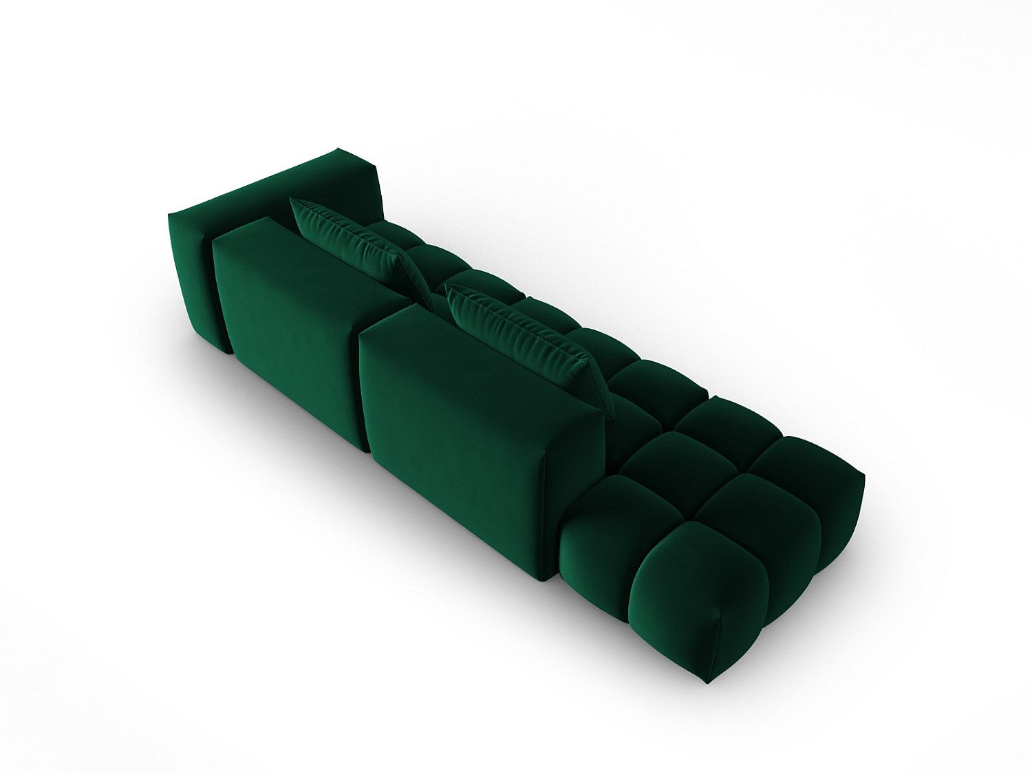 Canapé modulable 3 places vert velours